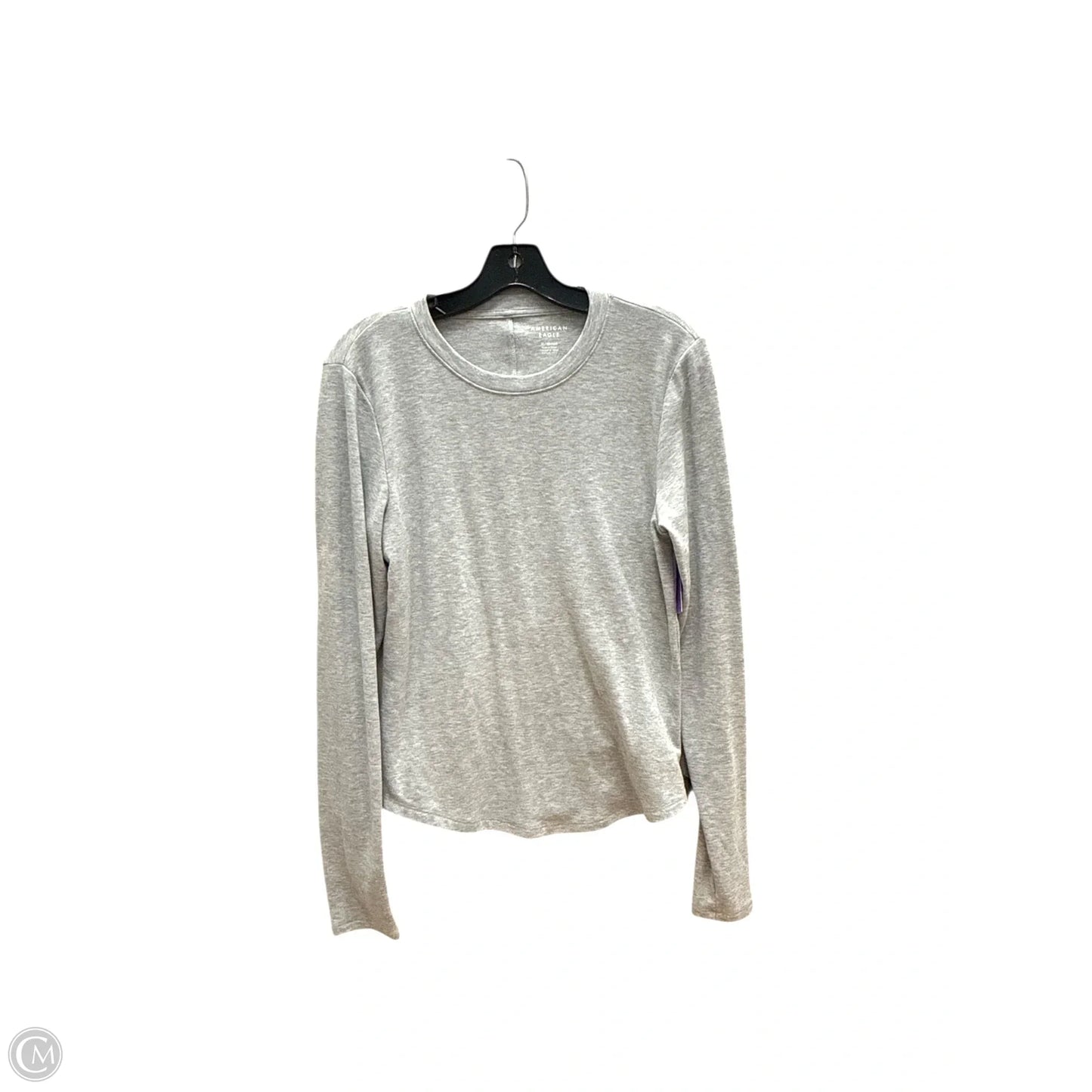 Top Long Sleeve Basic By American Eagle In Grey, Size: Xl