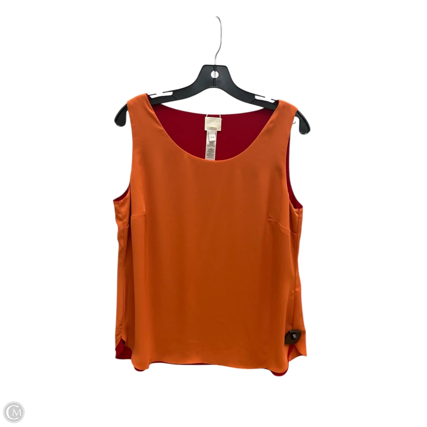 Top Sleeveless By Chicos In Orange & Red, Size: M