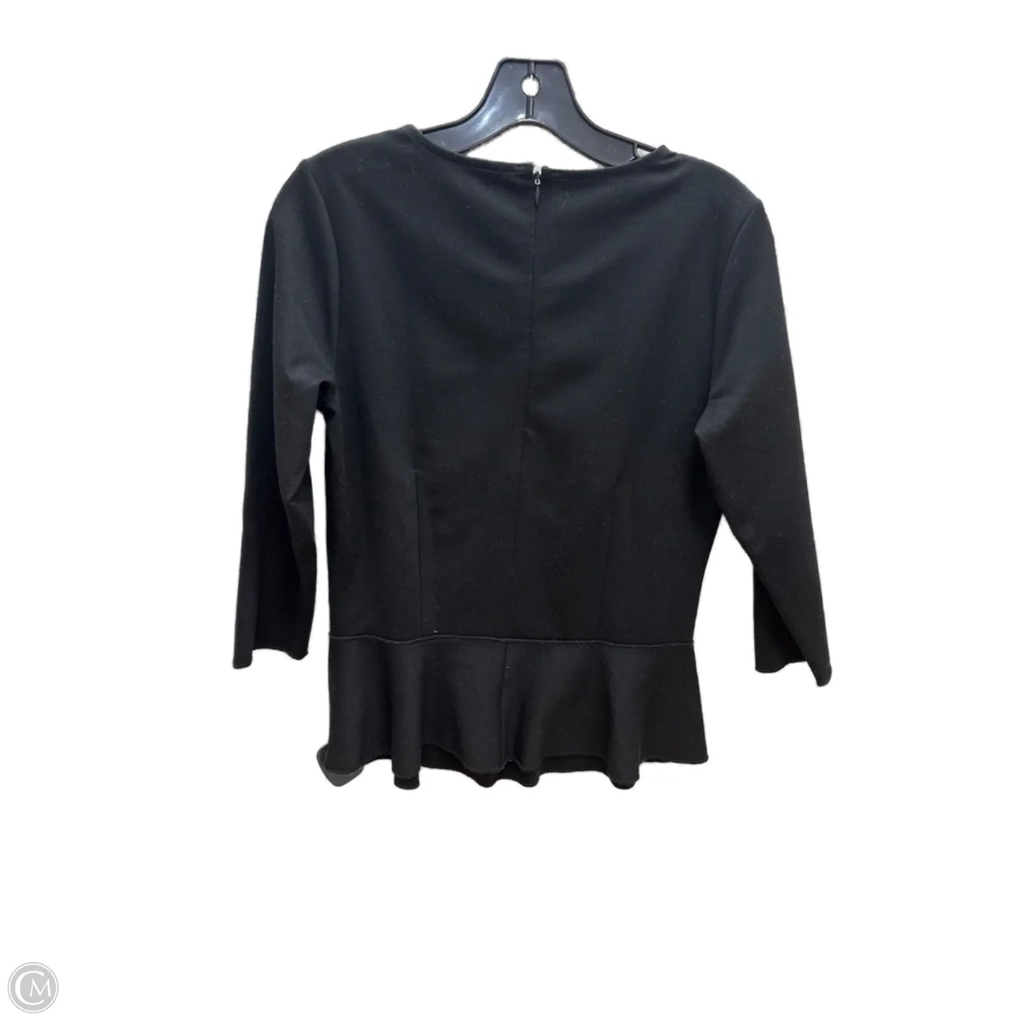 Top 3/4 Sleeve By Ann Taylor In Black, Size: M