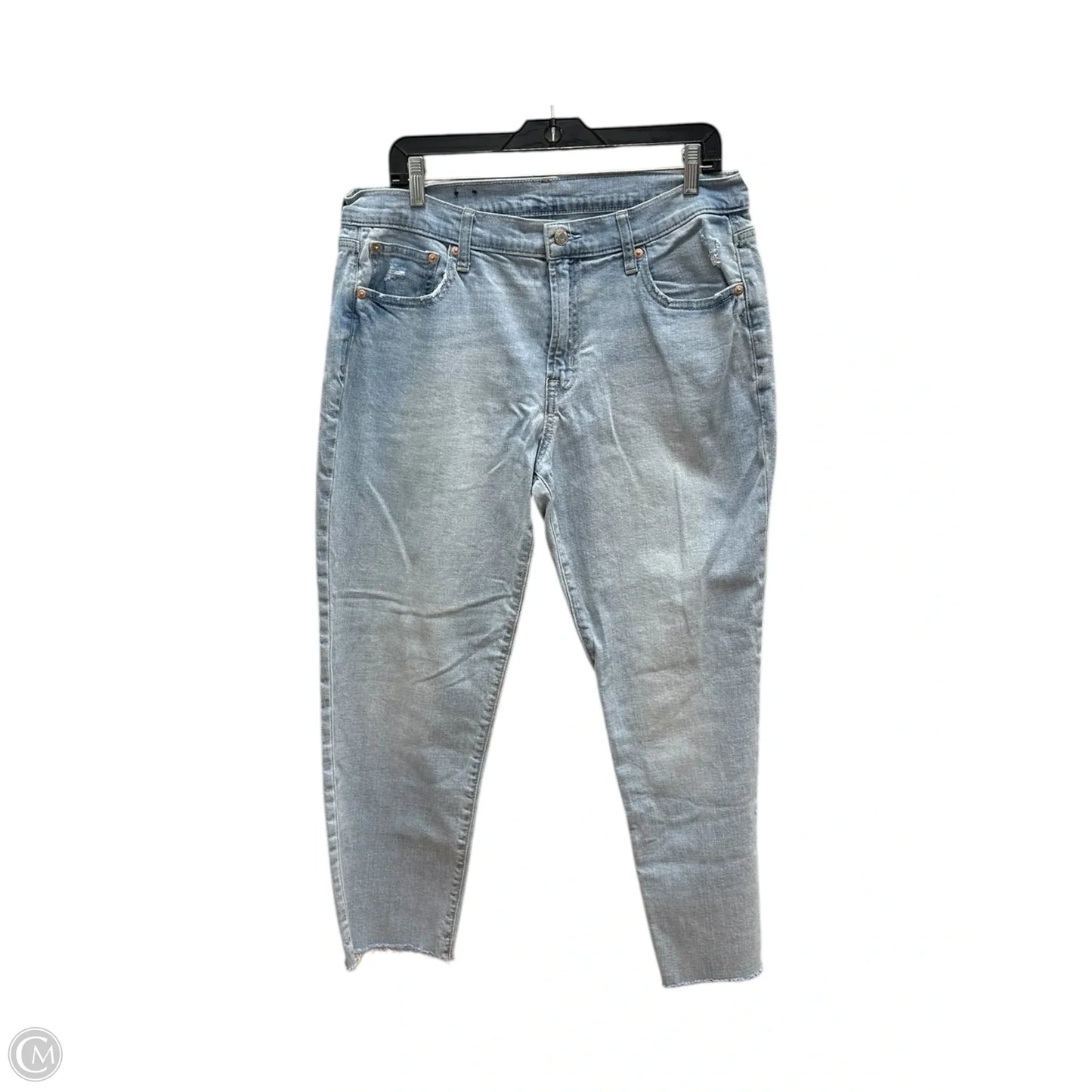 Jeans Cropped By Gap In Blue Denim, Size: 12