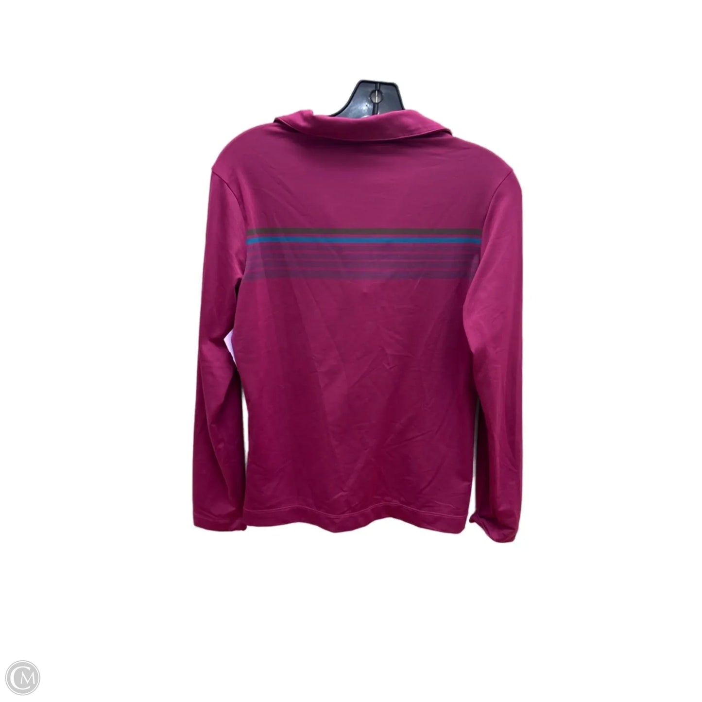 Athletic Top Long Sleeve Collar By Nike Apparel In Purple, Size: S