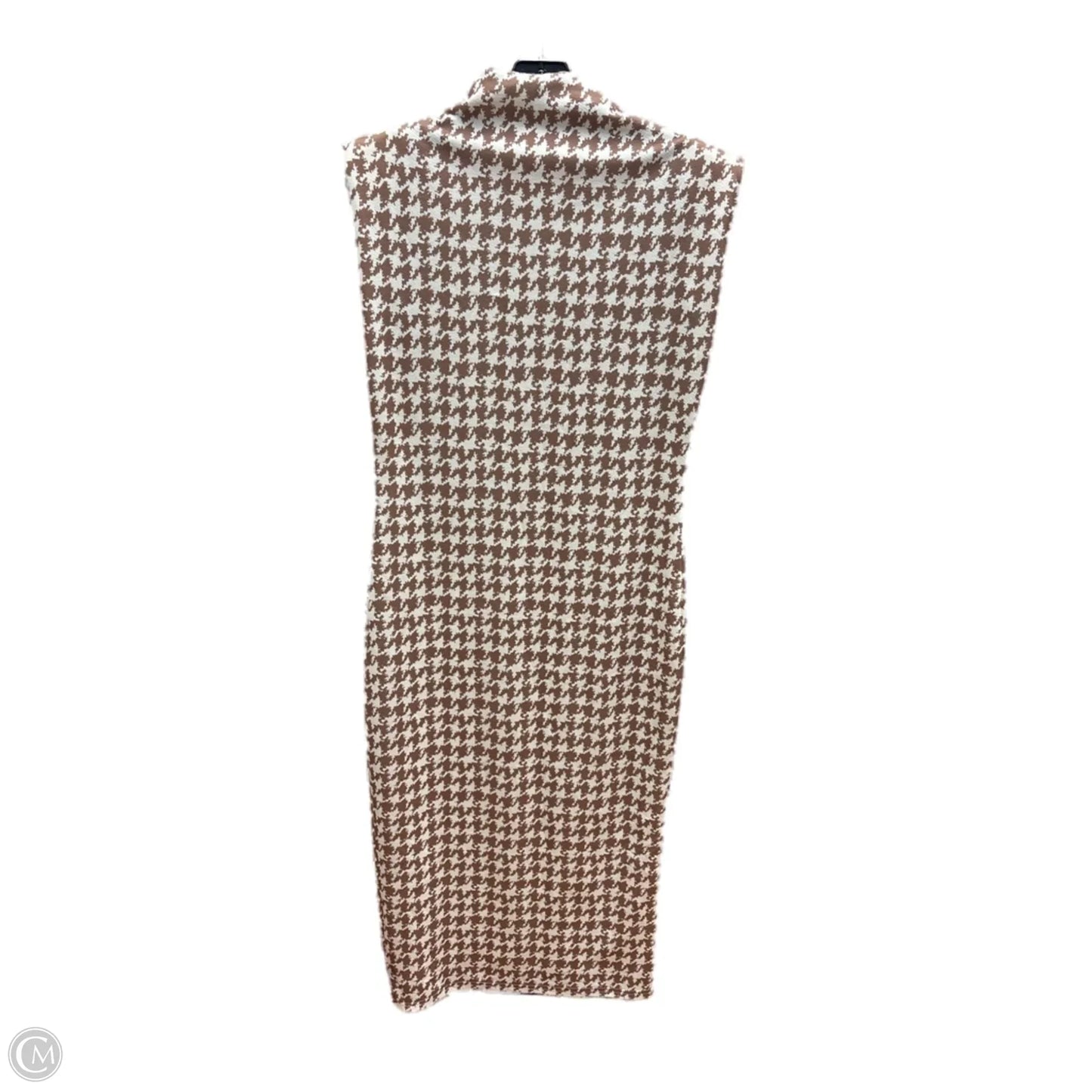 Dress Casual Maxi By Shein In Brown & Cream, Size: L