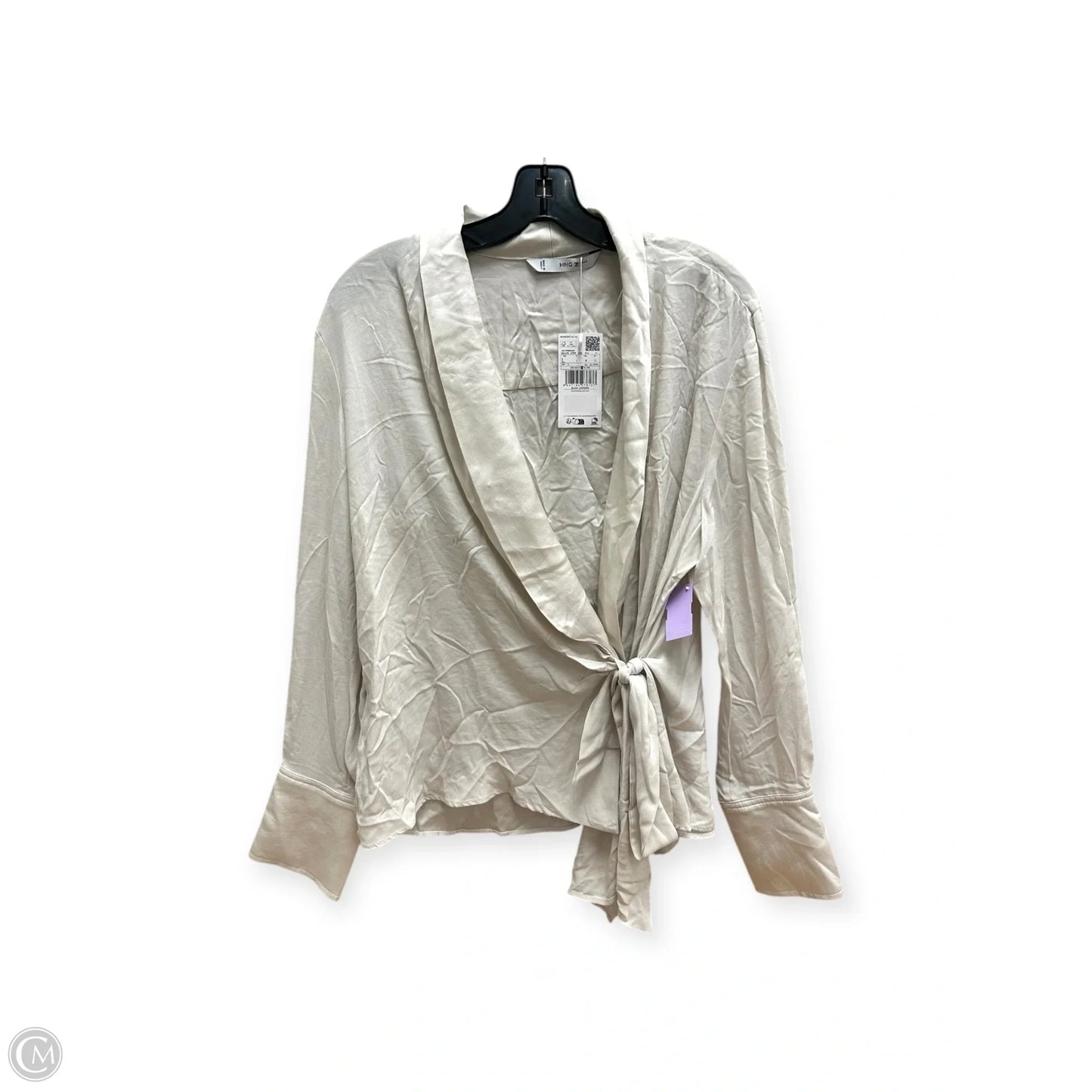Top Long Sleeve By Mng In Cream, Size: 8