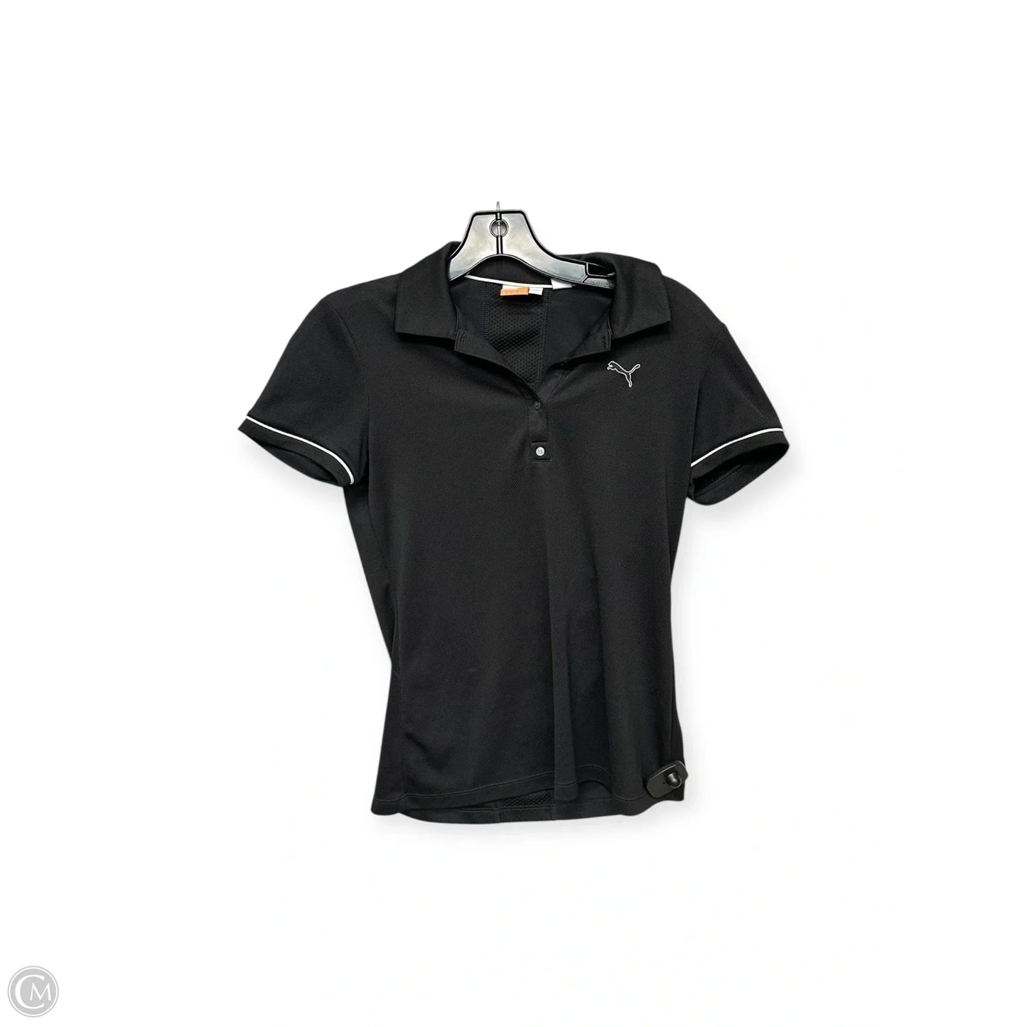 Athletic Top Short Sleeve By Puma In Black, Size: Xs