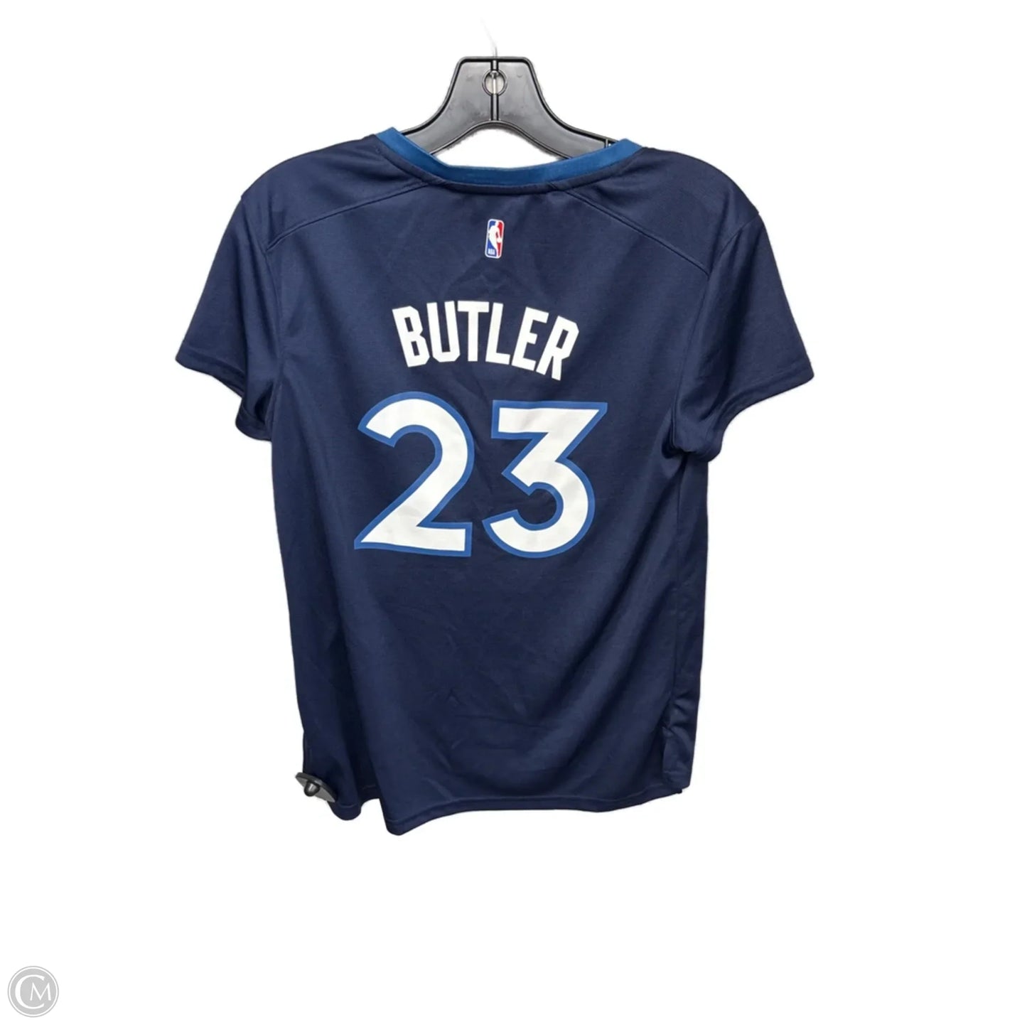 Athletic Top Short Sleeve By Fanatics In Blue, Size: S