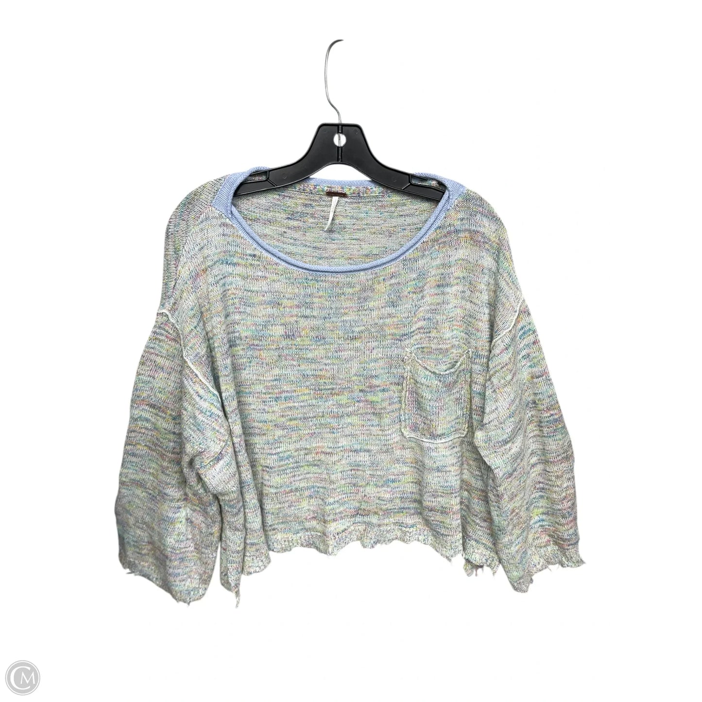 Sweater By Free People In Green & Purple, Size: S