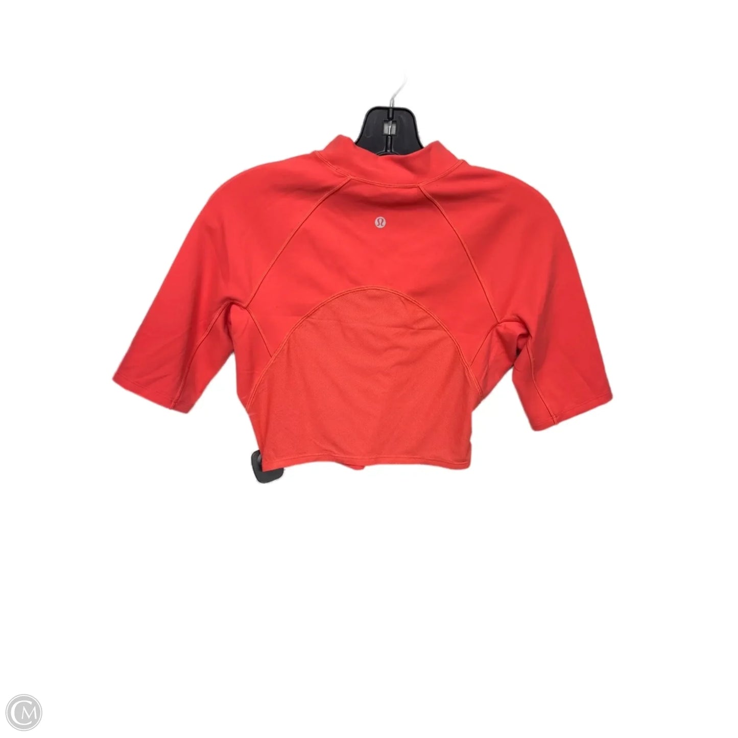 Athletic Top Short Sleeve By Lululemon In Coral, Size: S