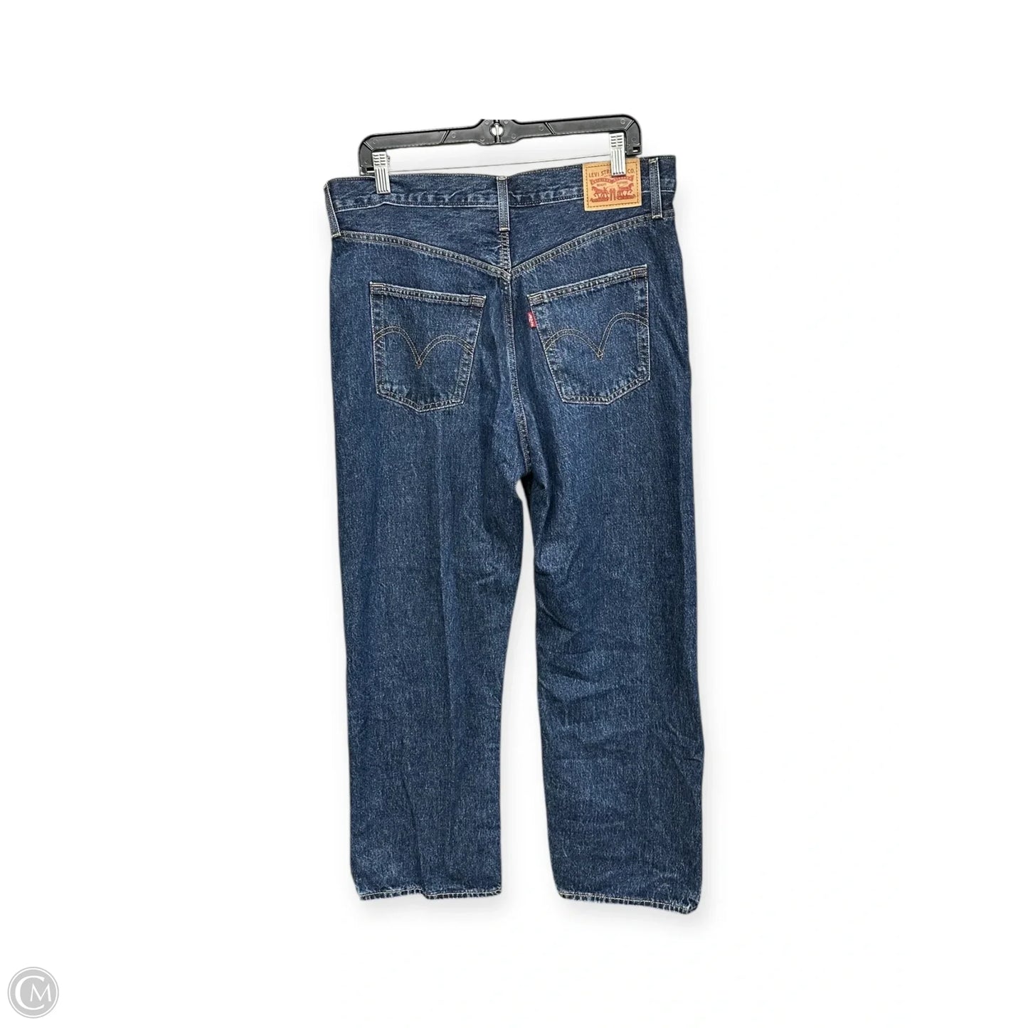 Jeans Straight By Levis In Blue Denim, Size: 12