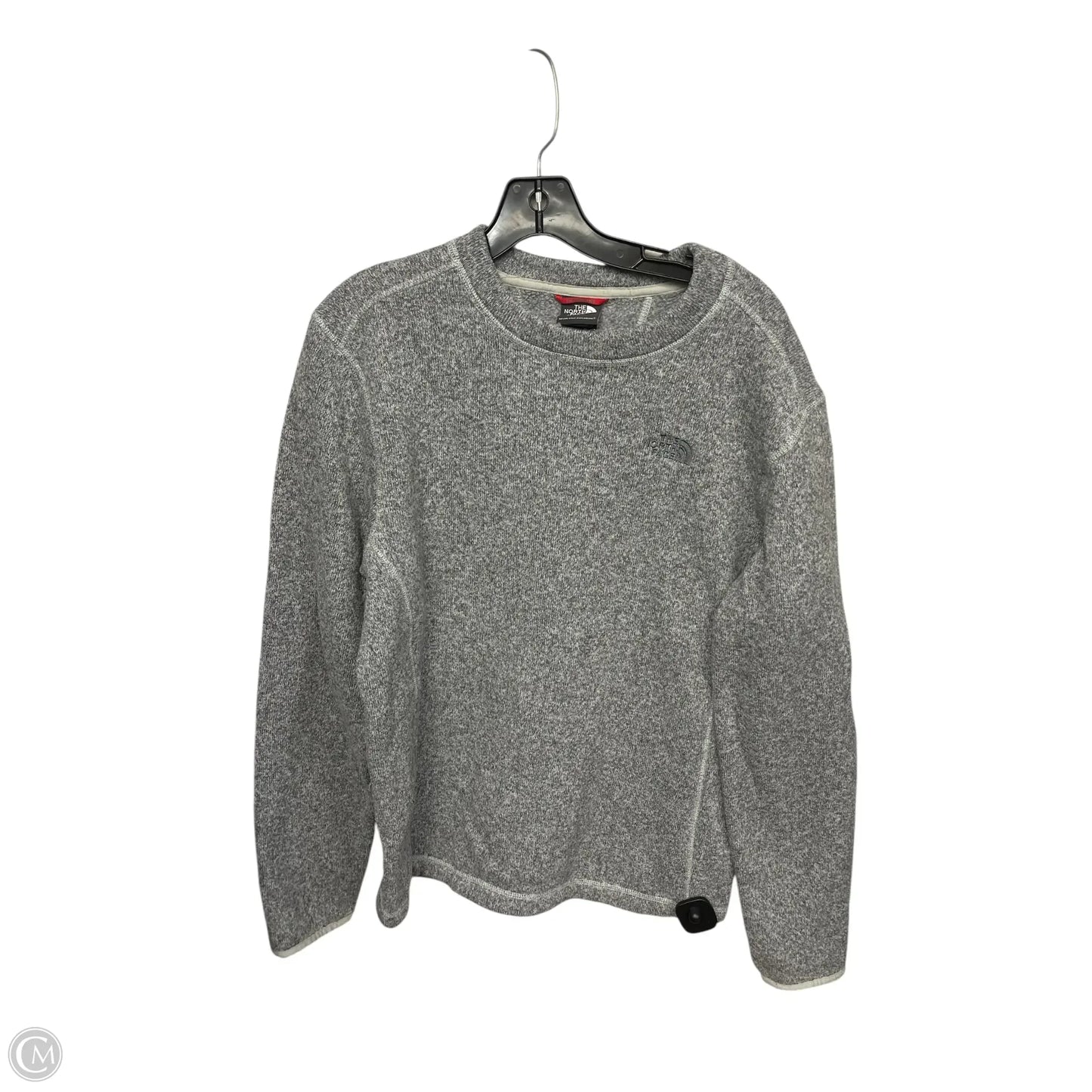 Athletic Sweatshirt Hoodie By The North Face In Grey, Size: M
