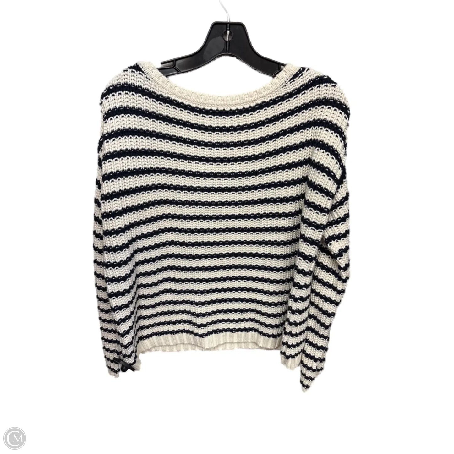 Sweater By Tommy Hilfiger In Blue & Cream, Size: M