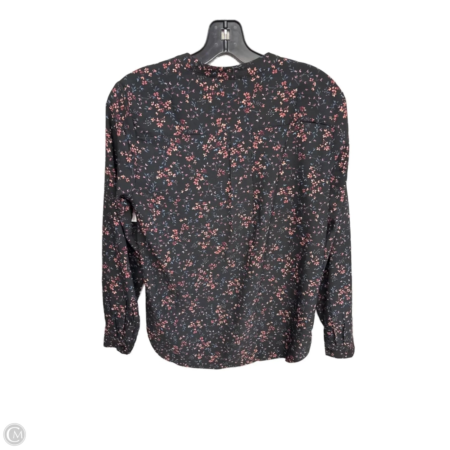 Top Long Sleeve By Hilary Radley In Black & Purple, Size: S