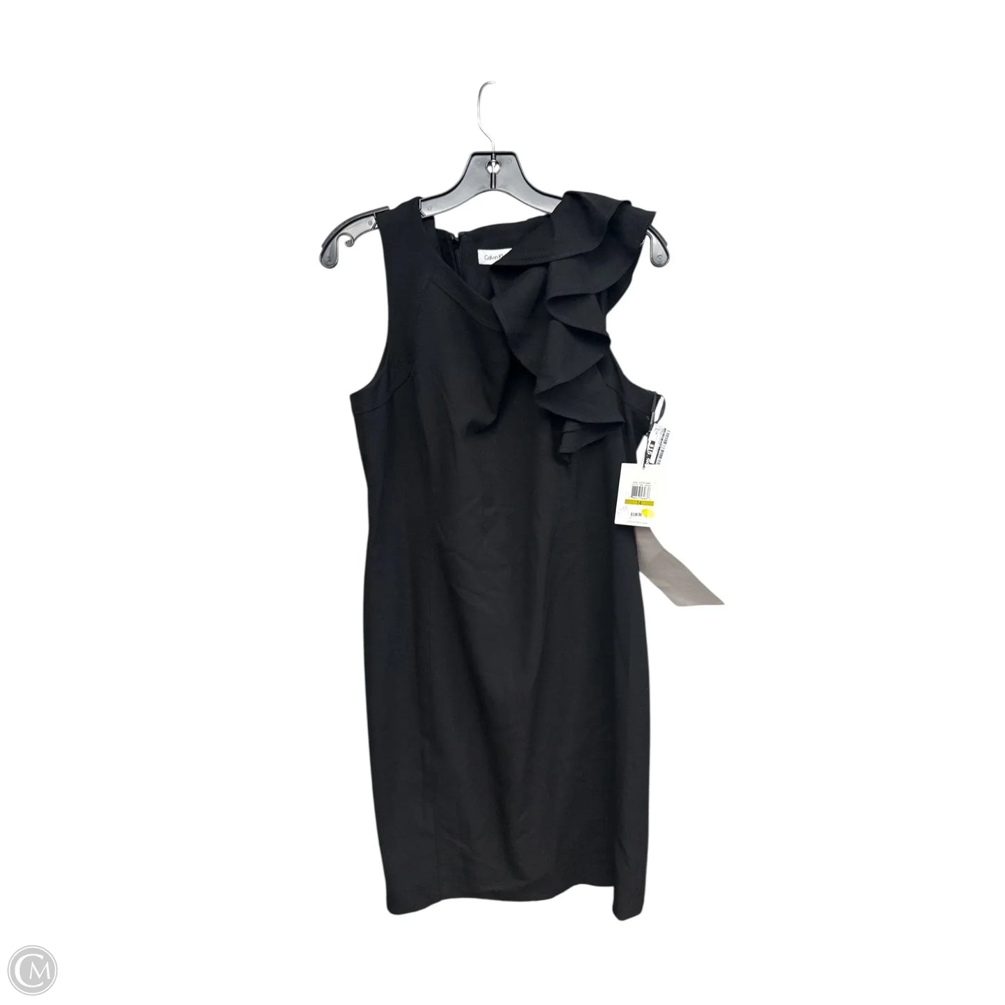 Dress Casual Midi By Calvin Klein In Black, Size: 14
