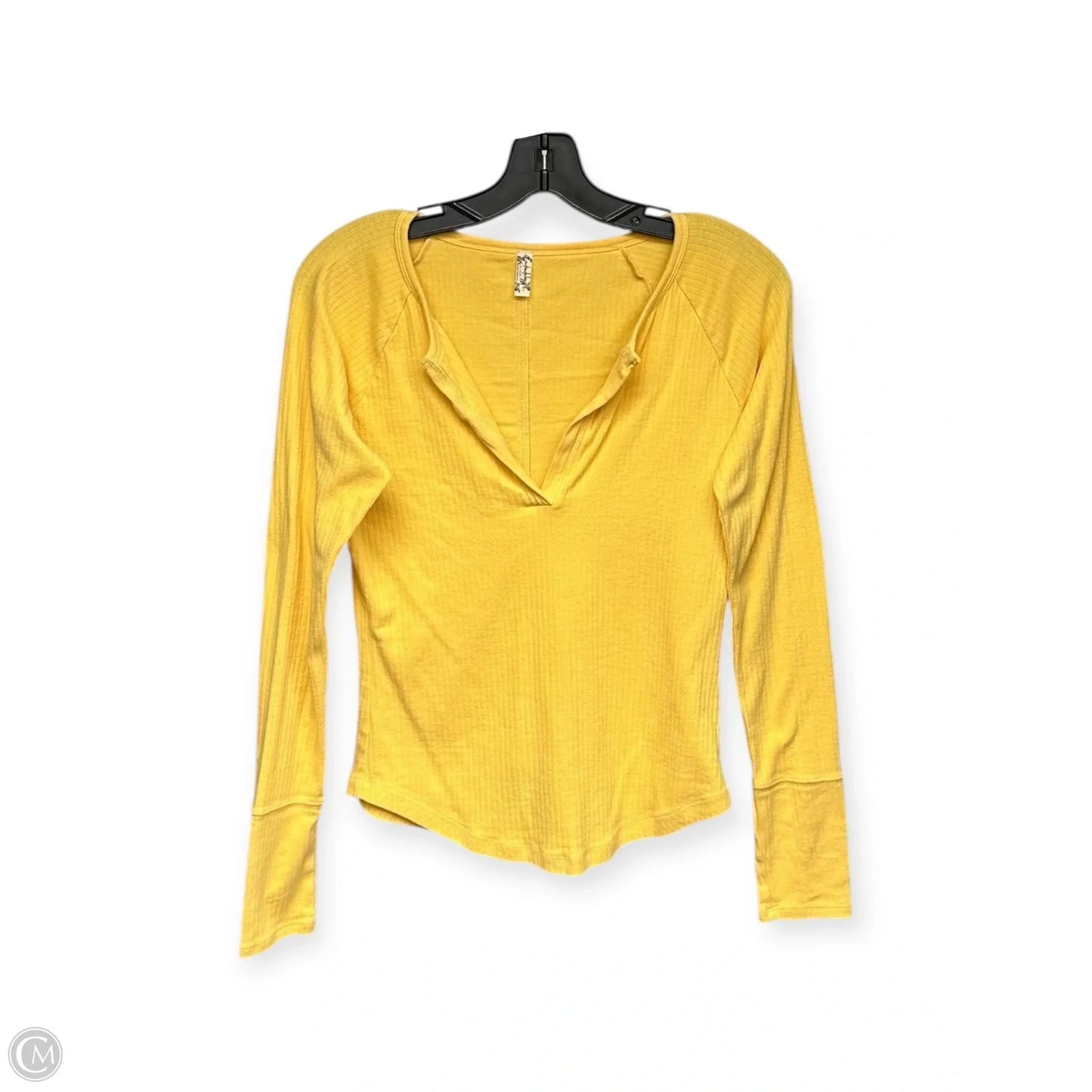 Top Long Sleeve By Free People In Yellow, Size: L