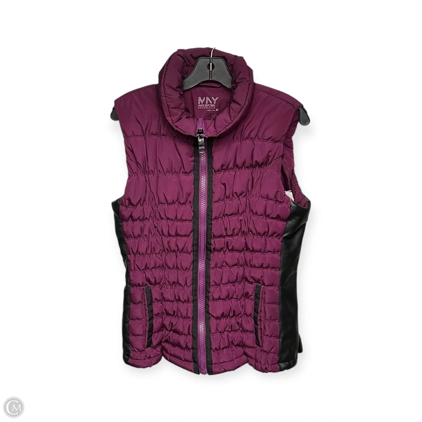Vest Puffer & Quilted By Marc New York In Purple, Size: M