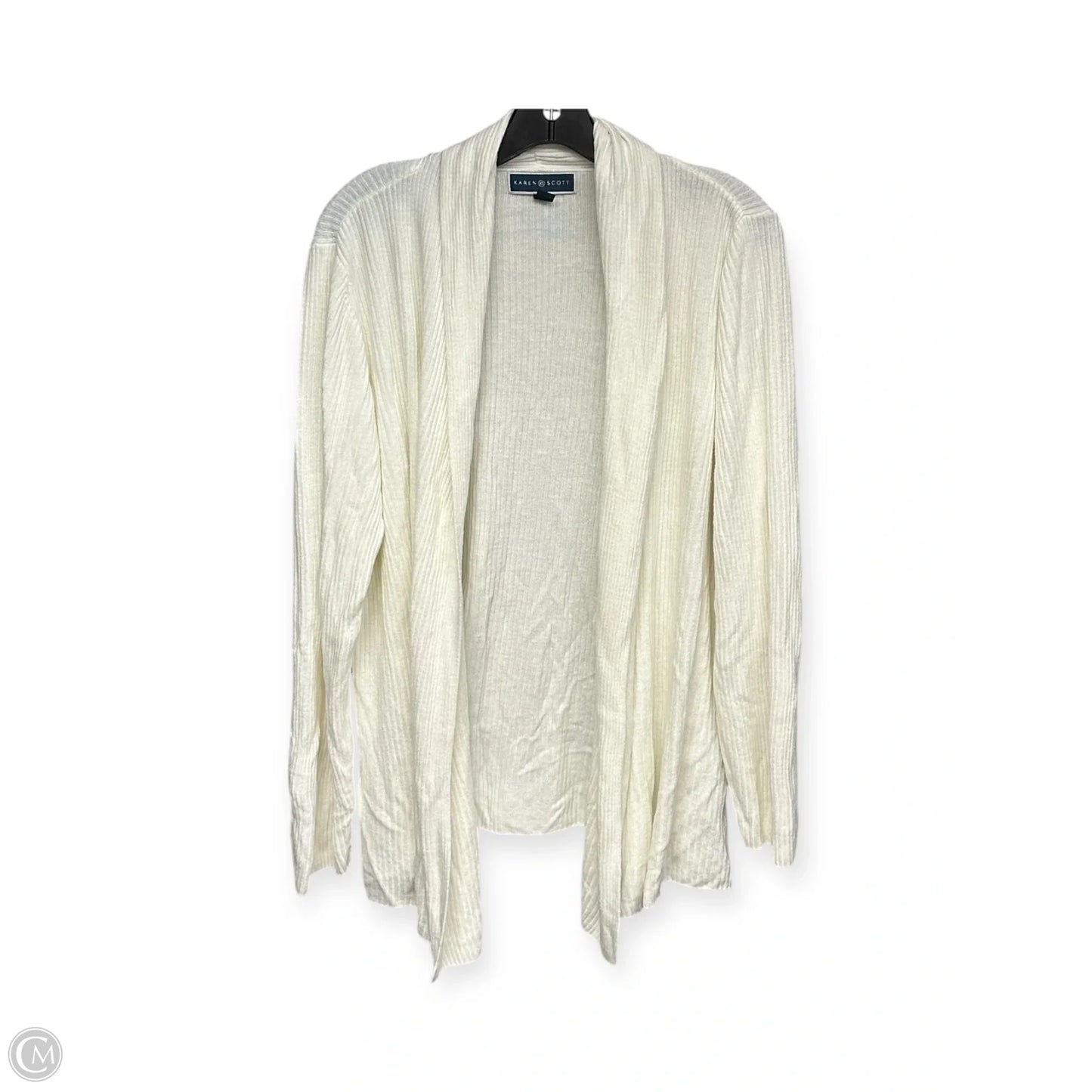 Cardigan By Karen Scott In Cream, Size: Xl