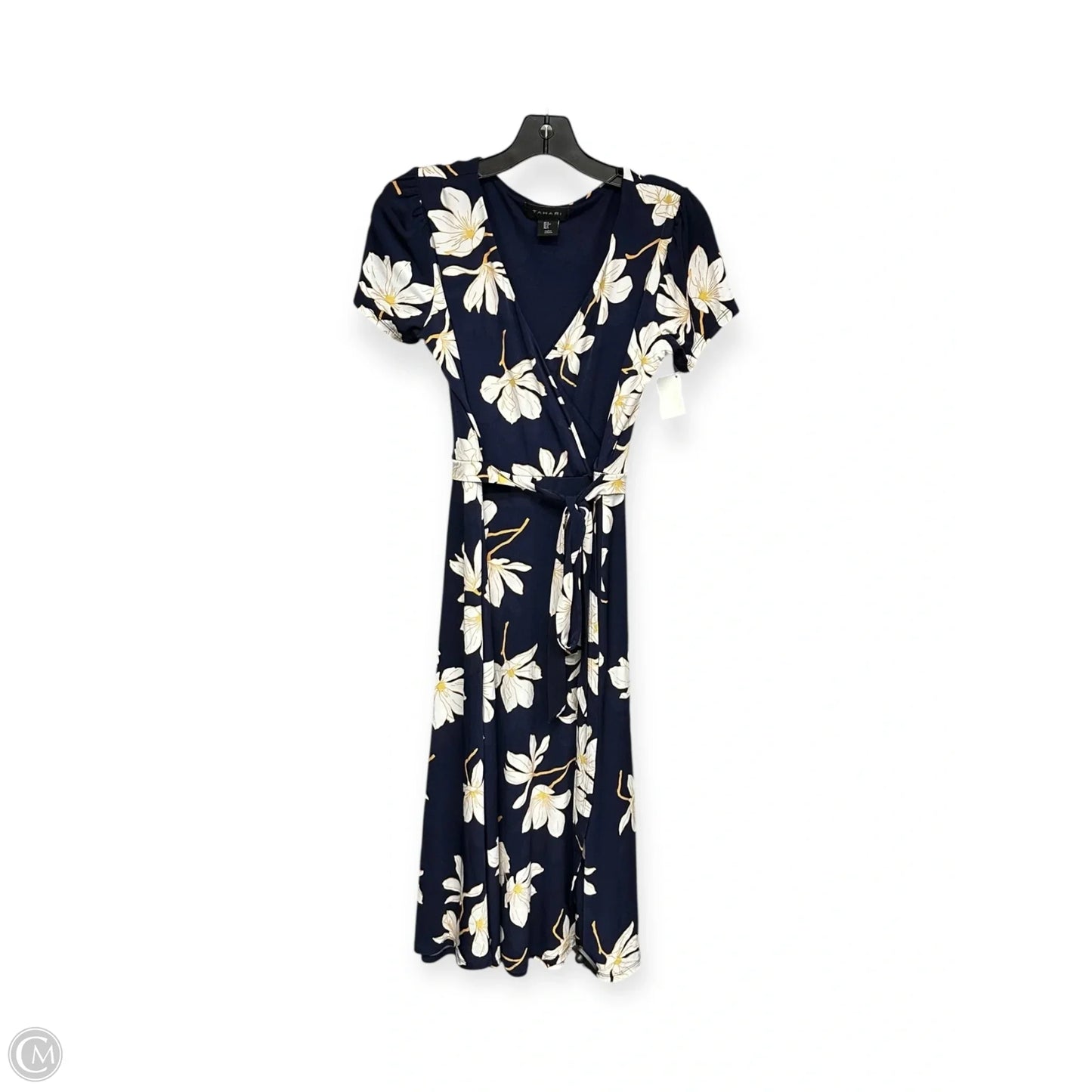 Dress Casual Midi By Tahari In Navy, Size: S