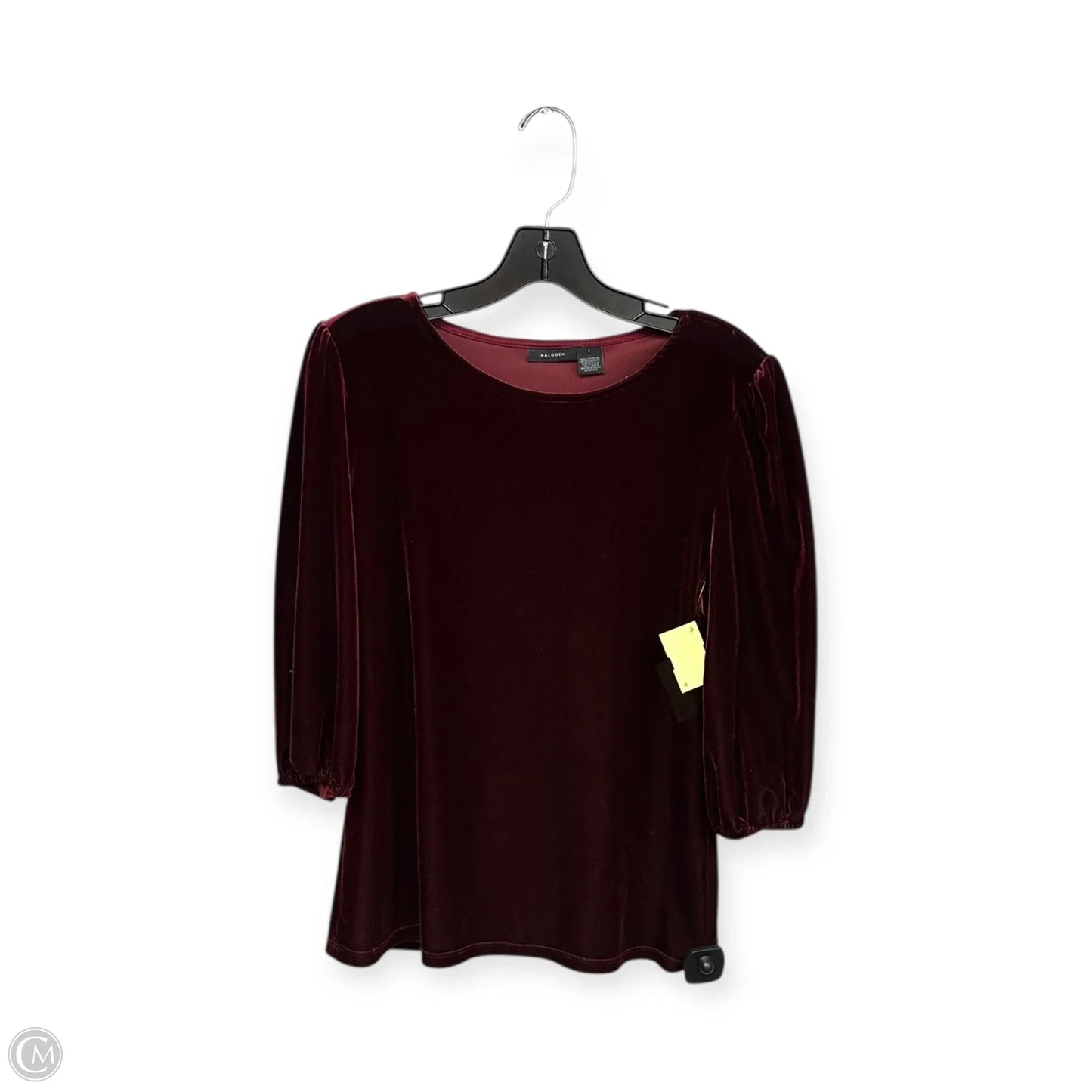 Top Short Sleeve By Halogen In Red, Size: M