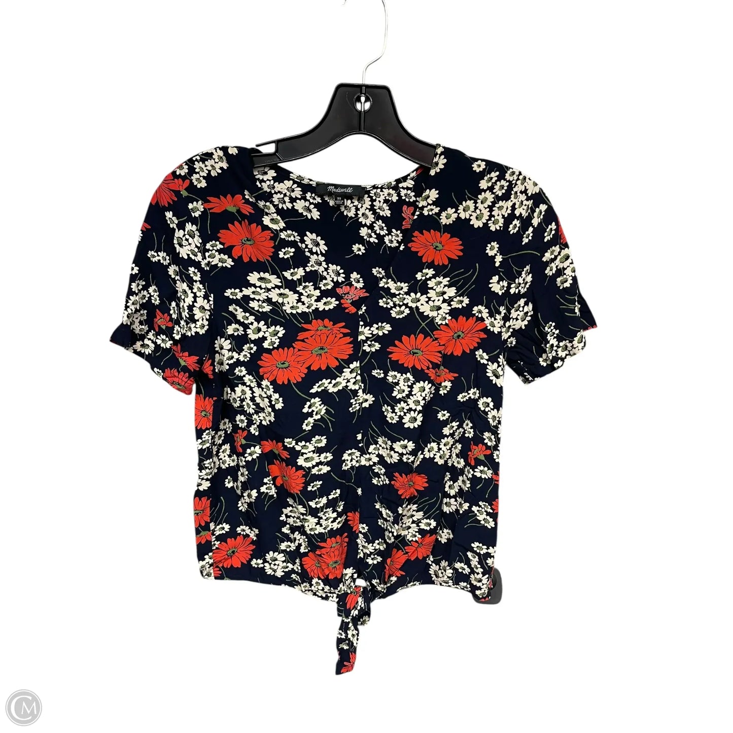 Top Short Sleeve By Madewell In Floral Print, Size: Xs