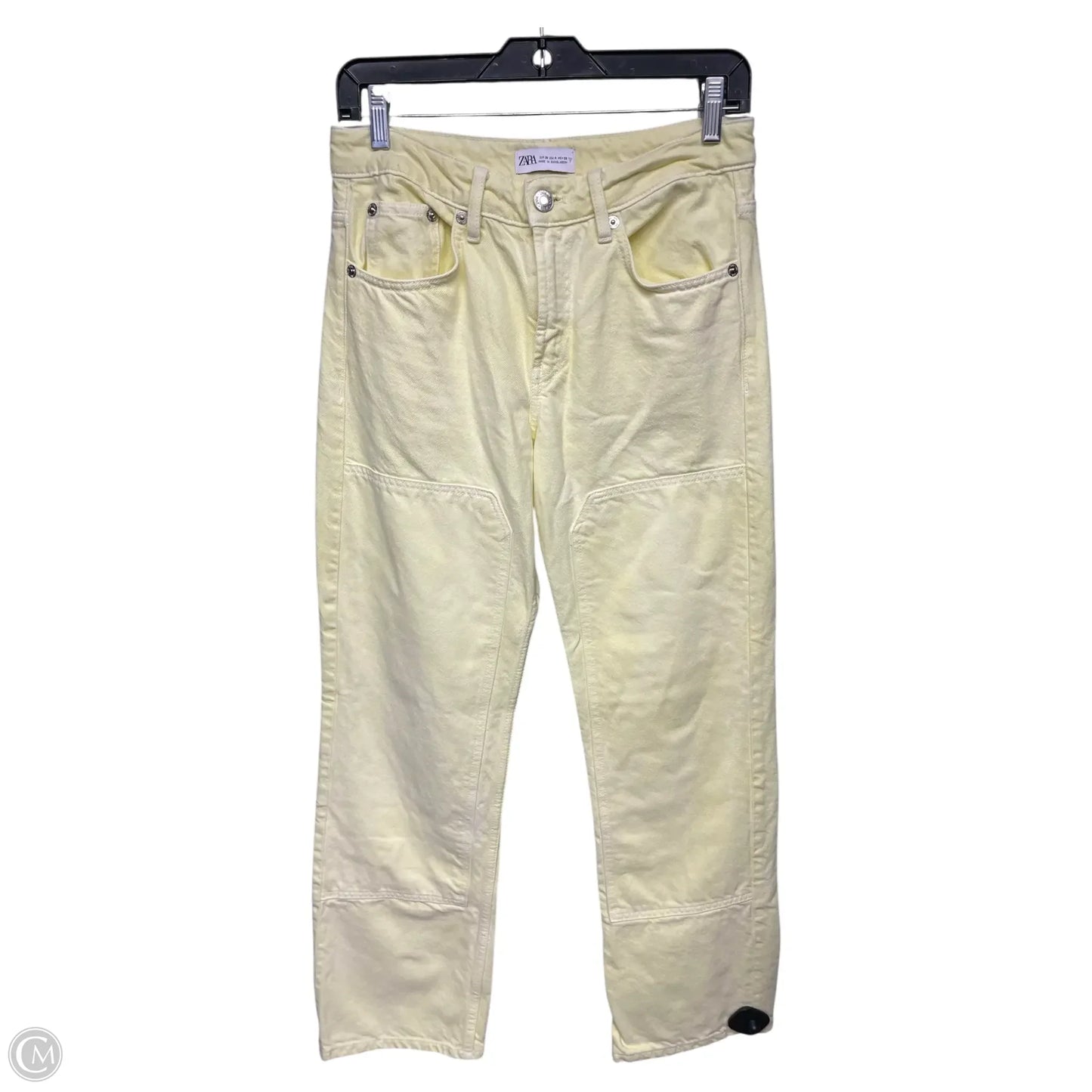Jeans Straight By Zara In Yellow, Size: 4