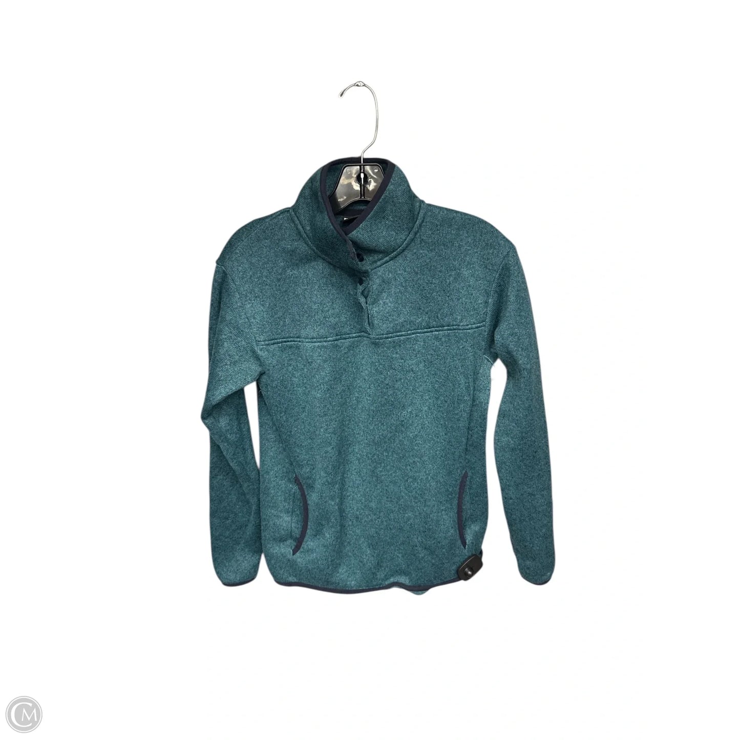 Athletic Jacket By Eddie Bauer In Teal, Size: S