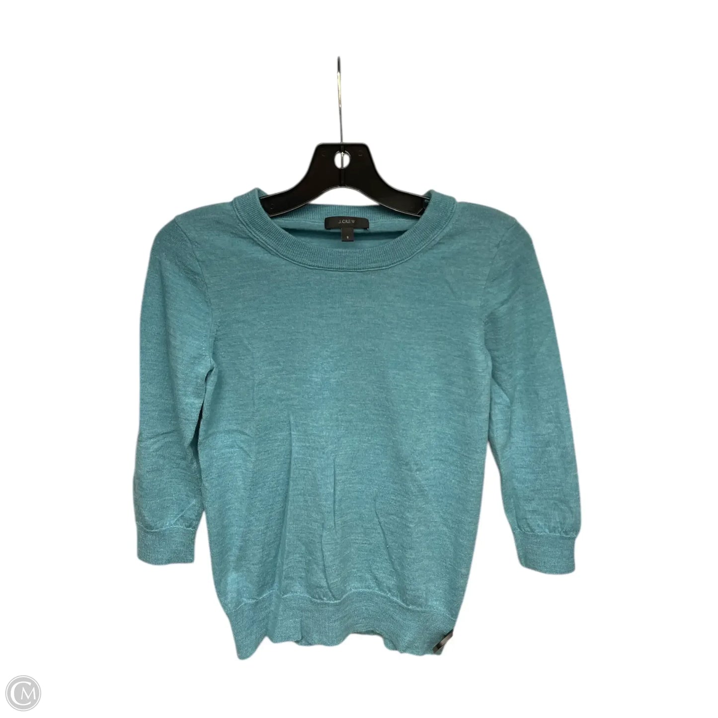 Top 3/4 Sleeve By J. Crew In Teal, Size: S
