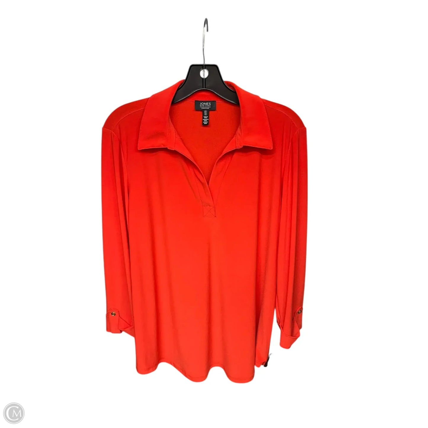 Top Long Sleeve By Jones New York In Orange, Size: L