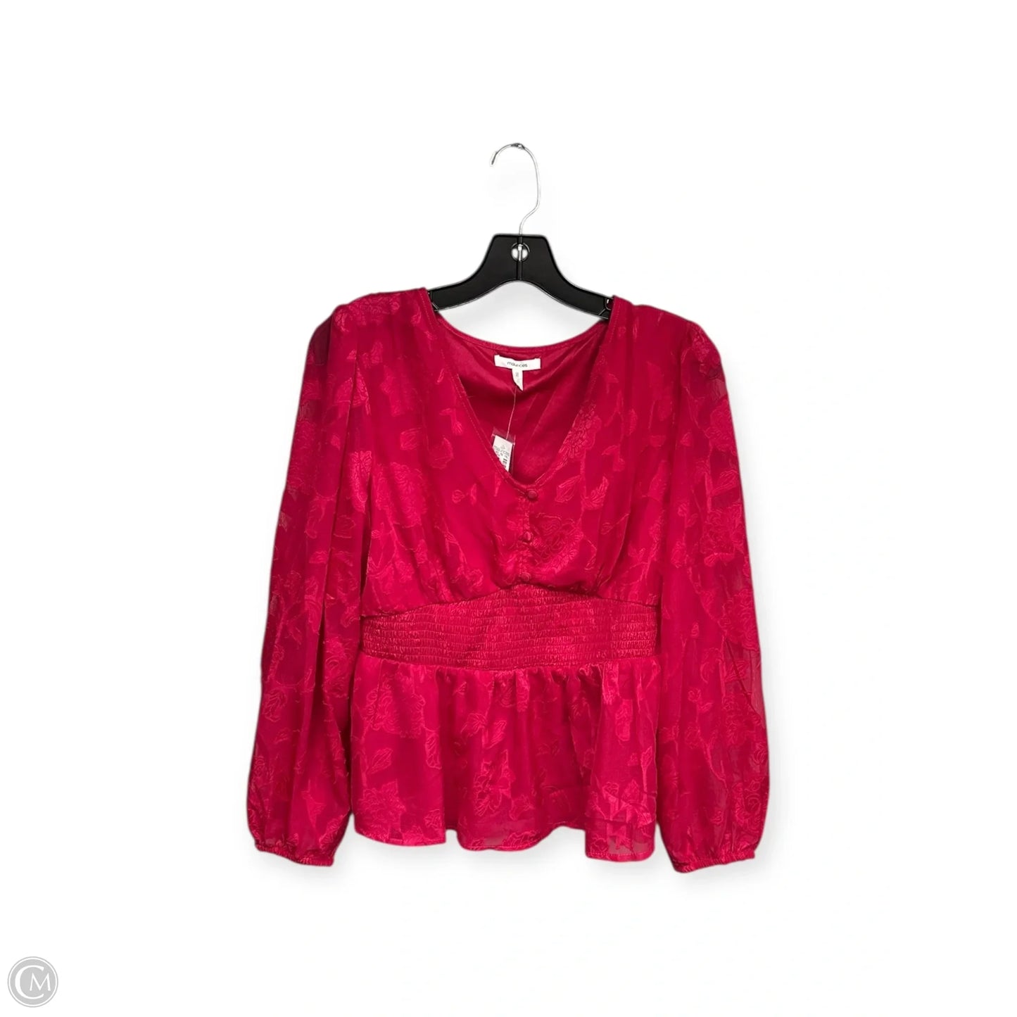 Top Long Sleeve By Maurices In Pink, Size: L