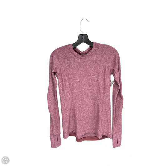 Athletic Top Long Sleeve Crewneck By Lululemon In Red, Size: 6