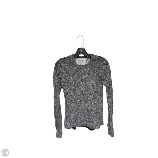 Athletic Top Long Sleeve Collar By Lululemon In Black, Size: 6