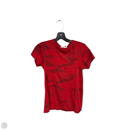 Top Short Sleeve By Rag And Bone In Red, Size: Xs