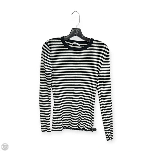 Top Long Sleeve By Alc In Blue & White, Size: M