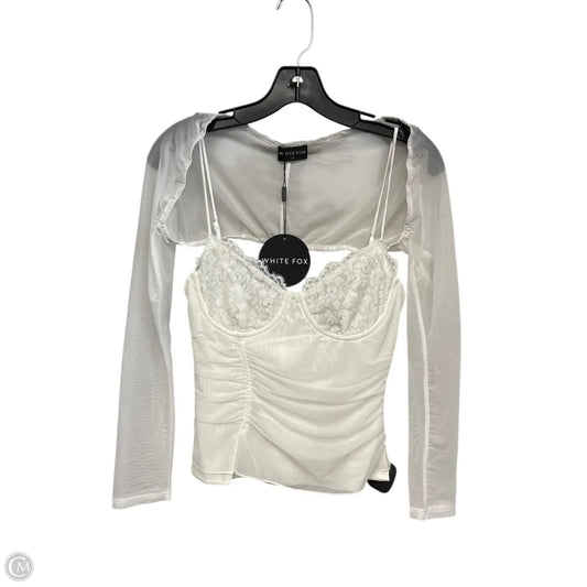 Top Sleeveless By White Fox In Ivory, Size: M