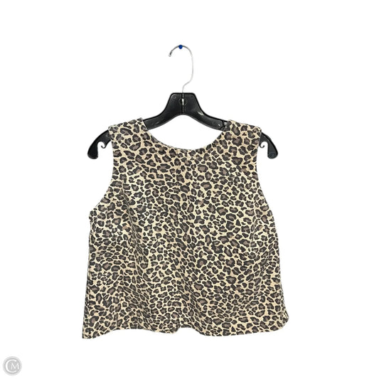 Top Sleeveless By Abercrombie And Fitch In Animal Print, Size: M