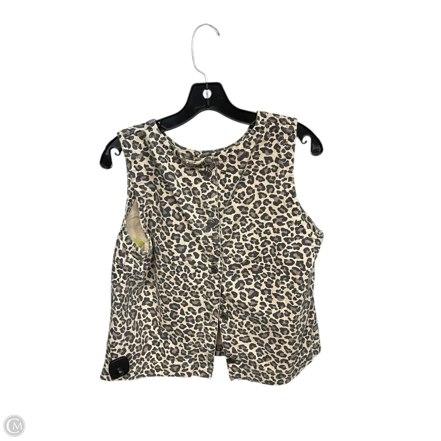 Top Sleeveless By Abercrombie And Fitch In Animal Print, Size: M