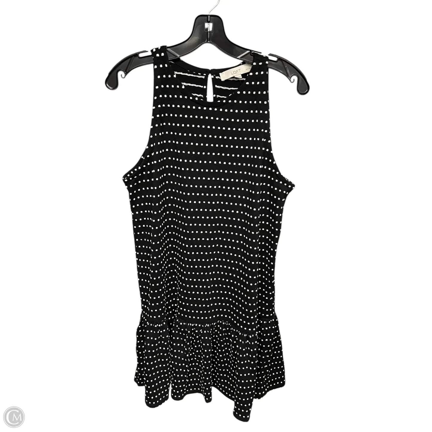 Dress Casual Midi By Loft In Black & White, Size: Mp