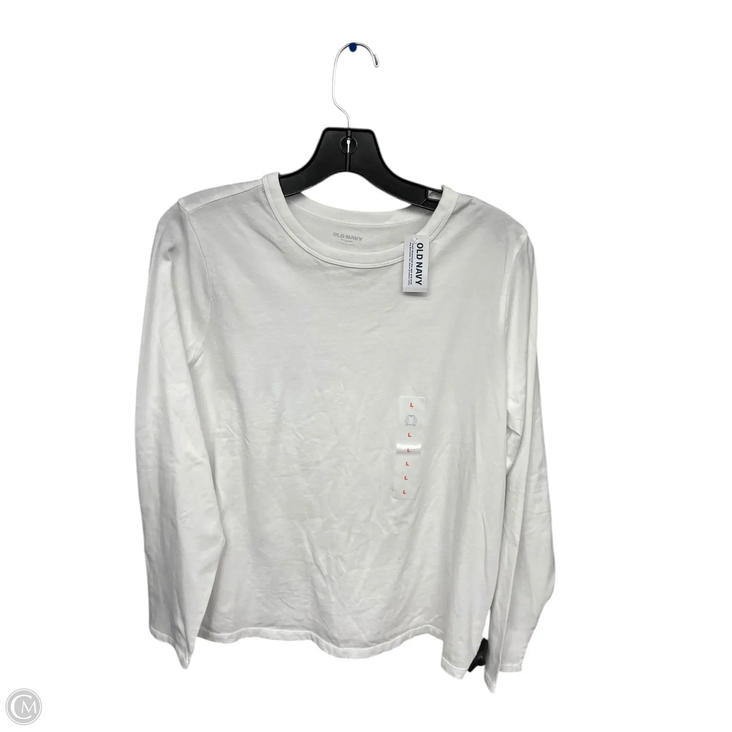 Top Long Sleeve Basic By Old Navy In White, Size: L