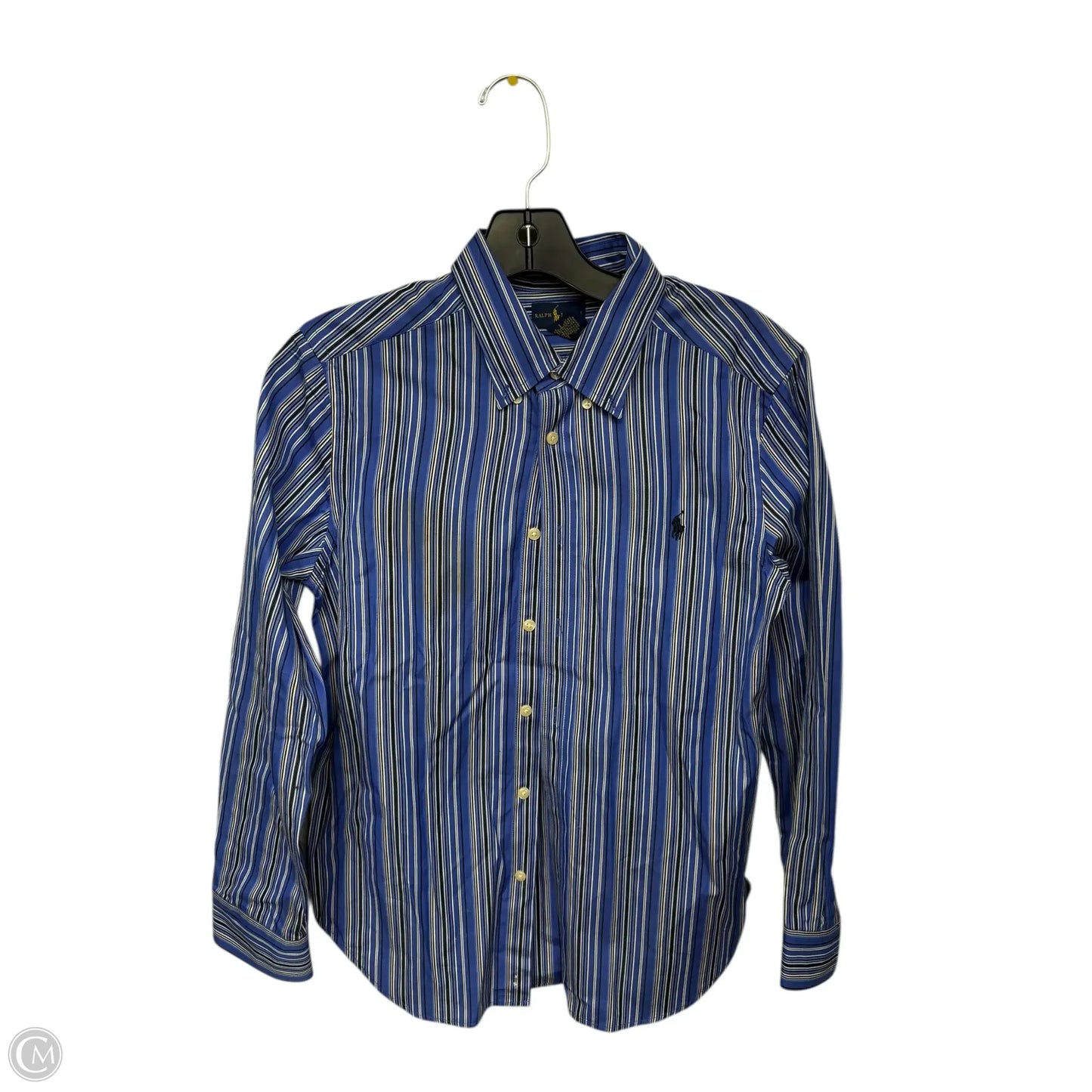 Top Long Sleeve By Ralph Lauren In Blue, Size: L