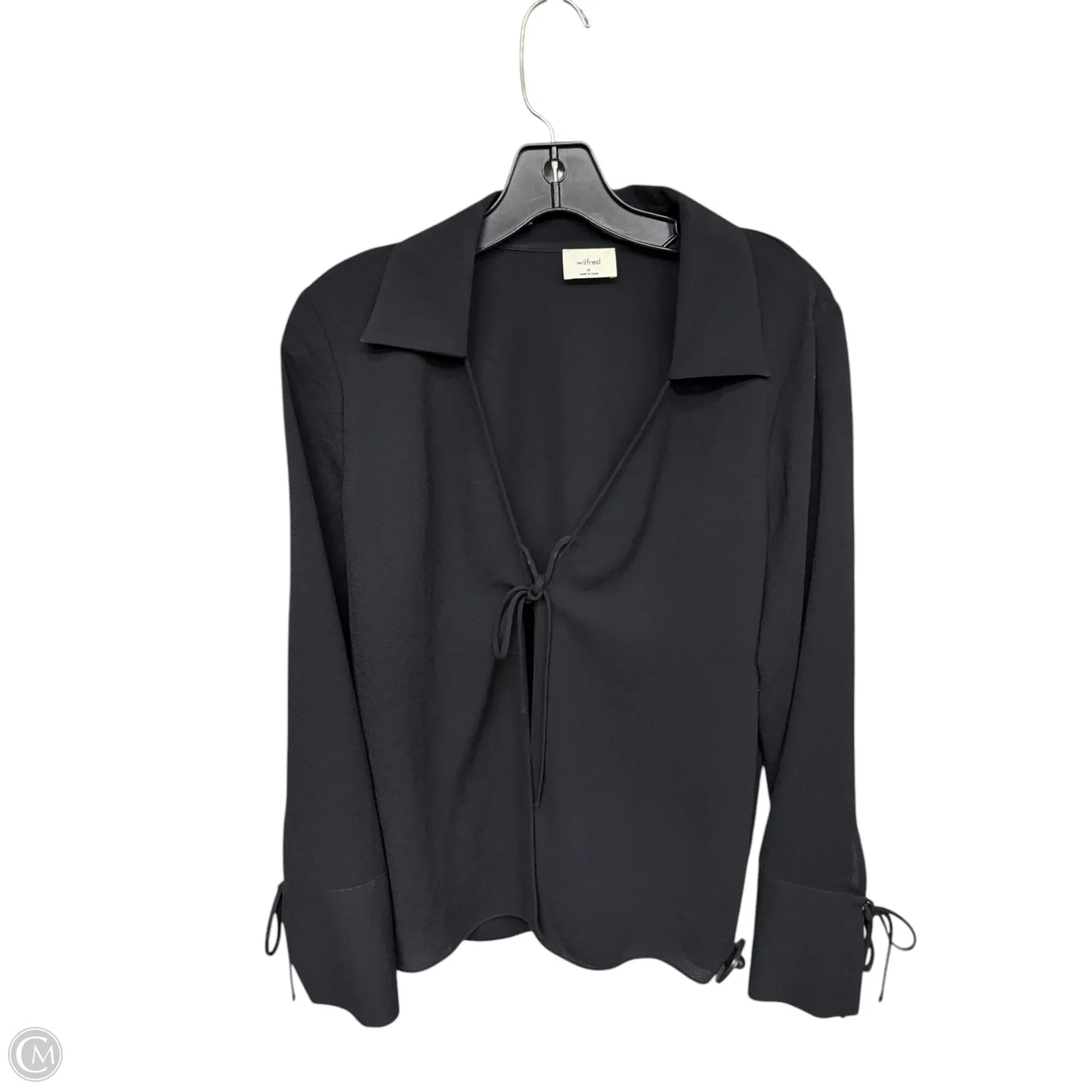 Top Long Sleeve By Wilfred In Black, Size: M