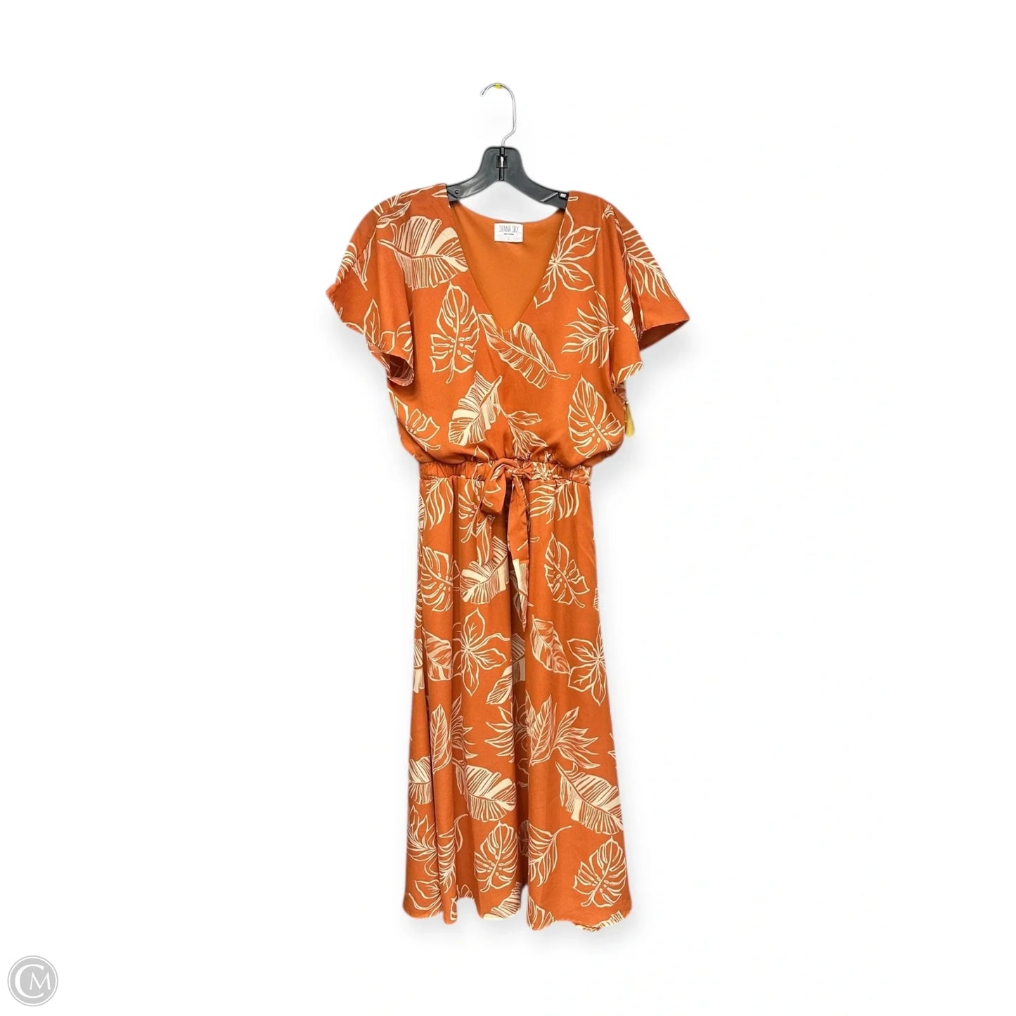 Dress Casual Midi By Sienna Sky In Orange, Size: S