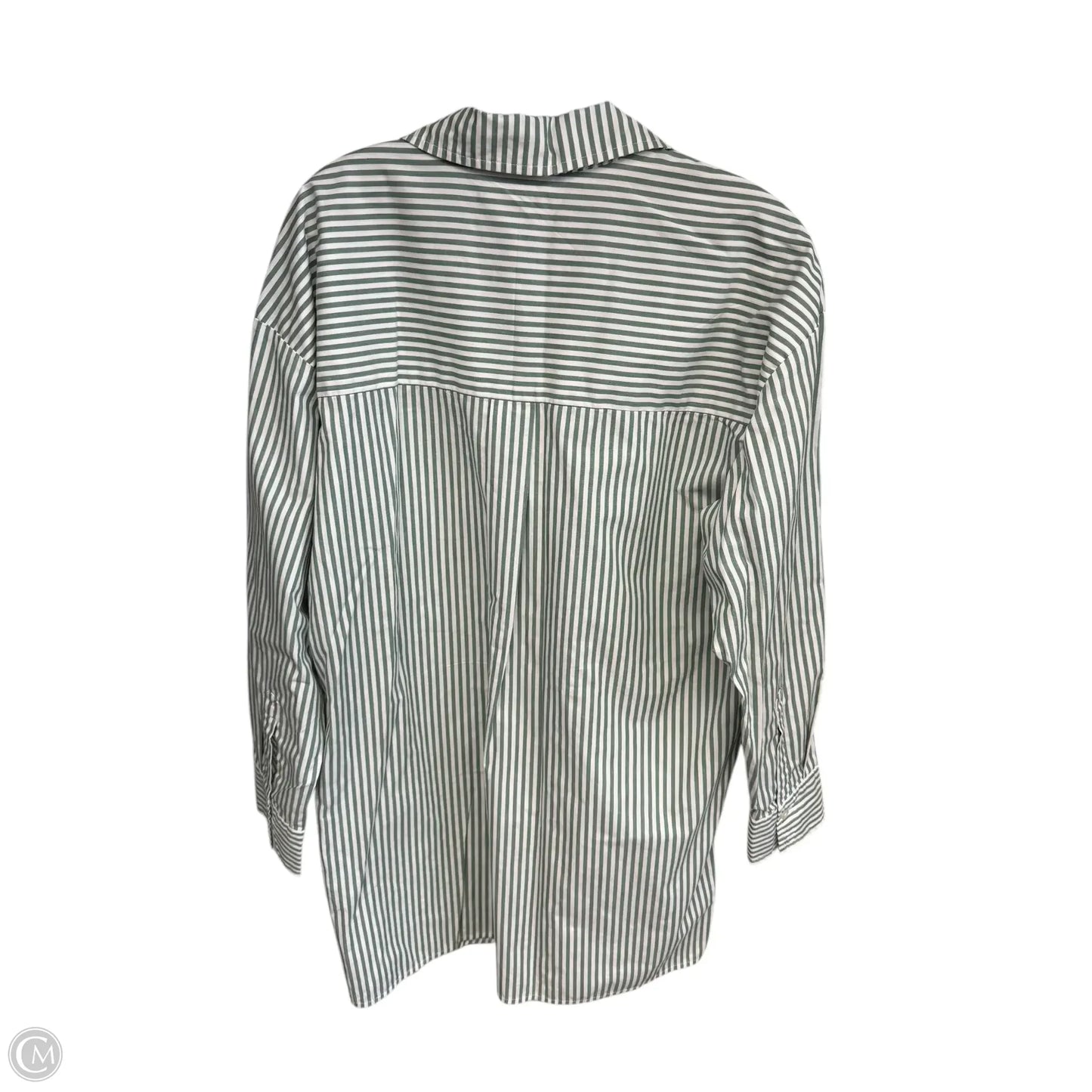 Dress Casual Short By Abercrombie And Fitch In Green & White, Size: M