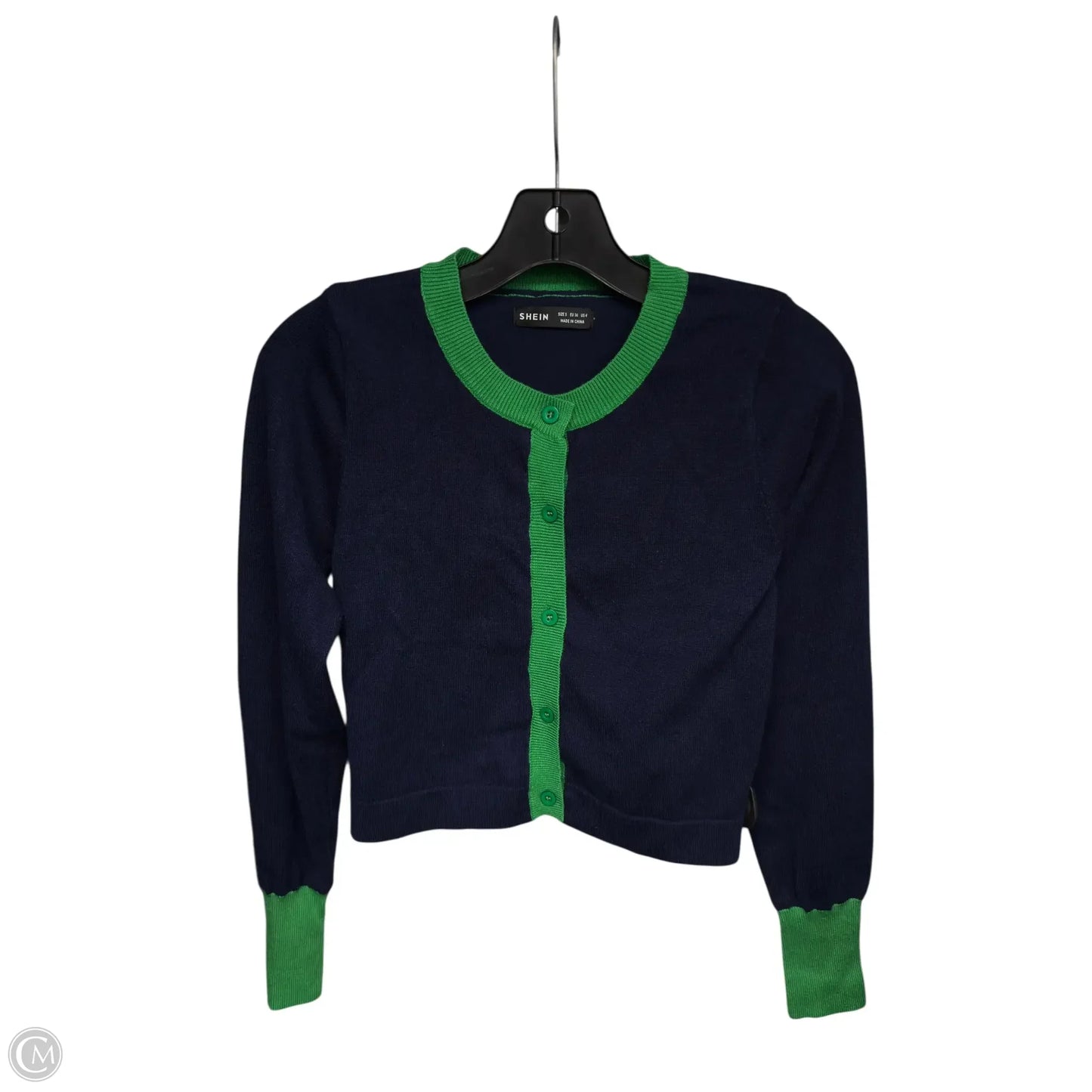 Cardigan By Shein In Blue & Green, Size: L