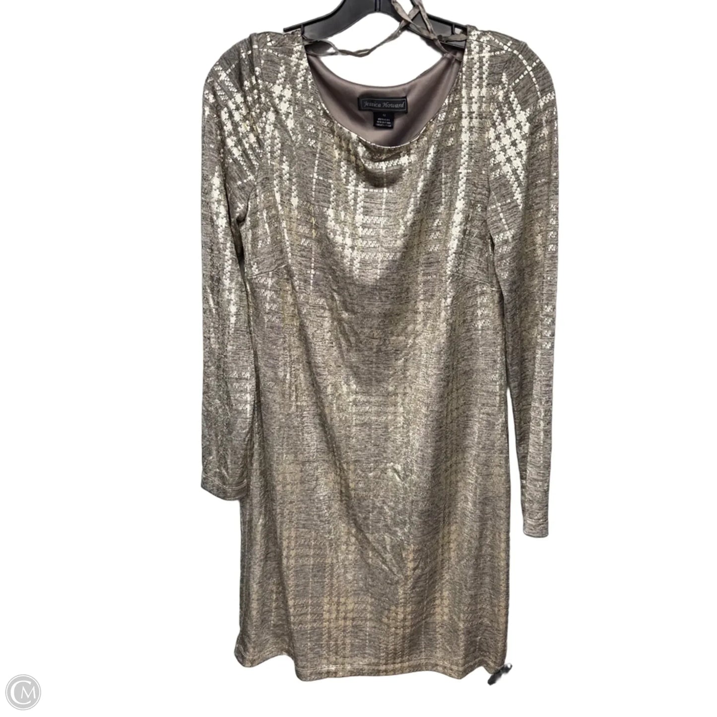 Dress Casual Short By Jessica Howard In Gold, Size: 12