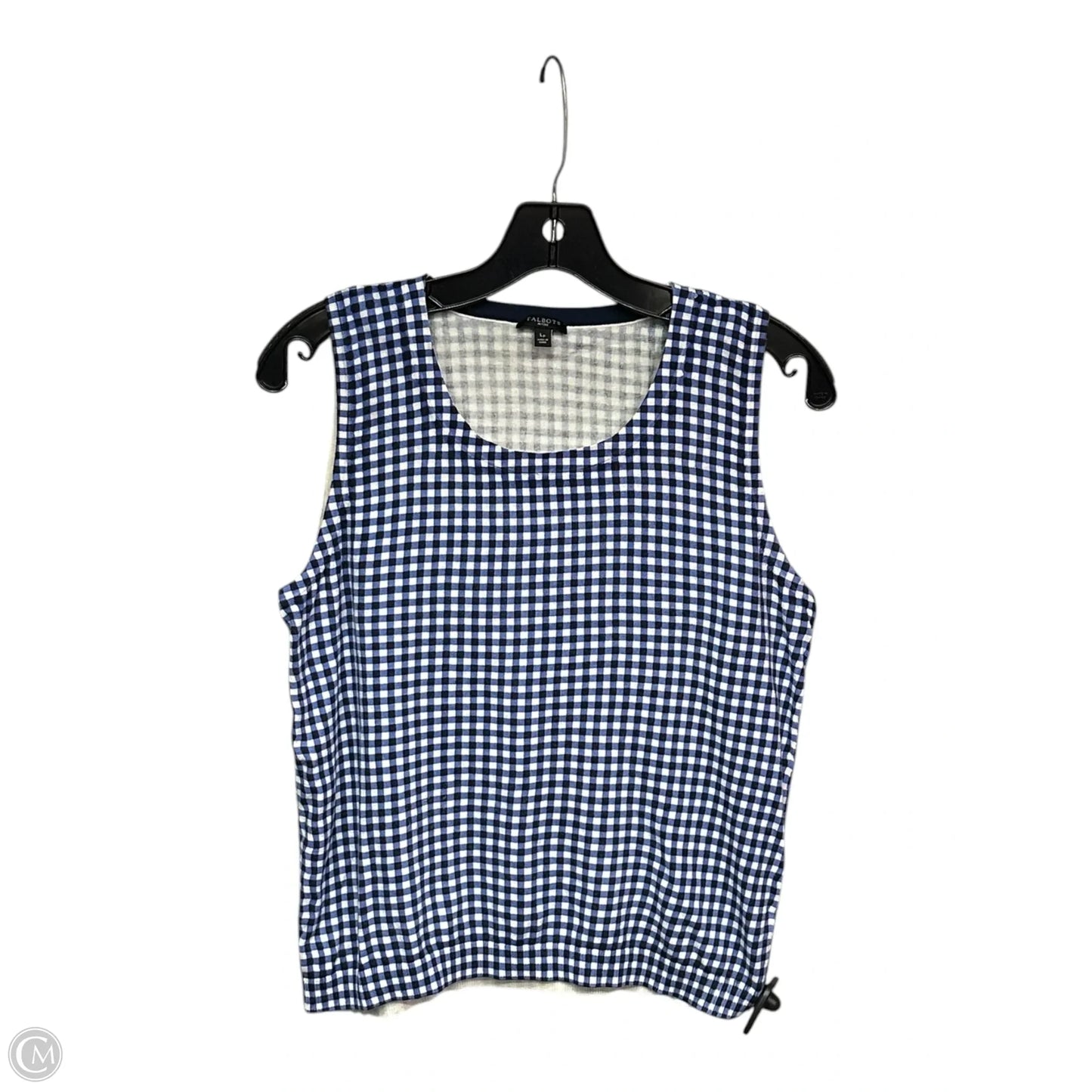 Top Sleeveless By Talbots In Blue & White, Size: Lp