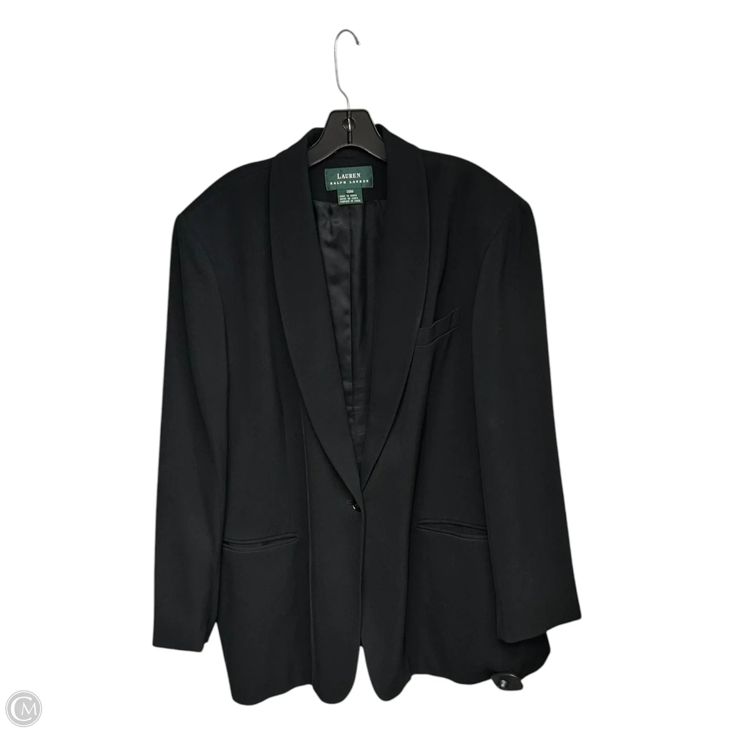 Blazer By Lauren By Ralph Lauren In Black, Size: 20