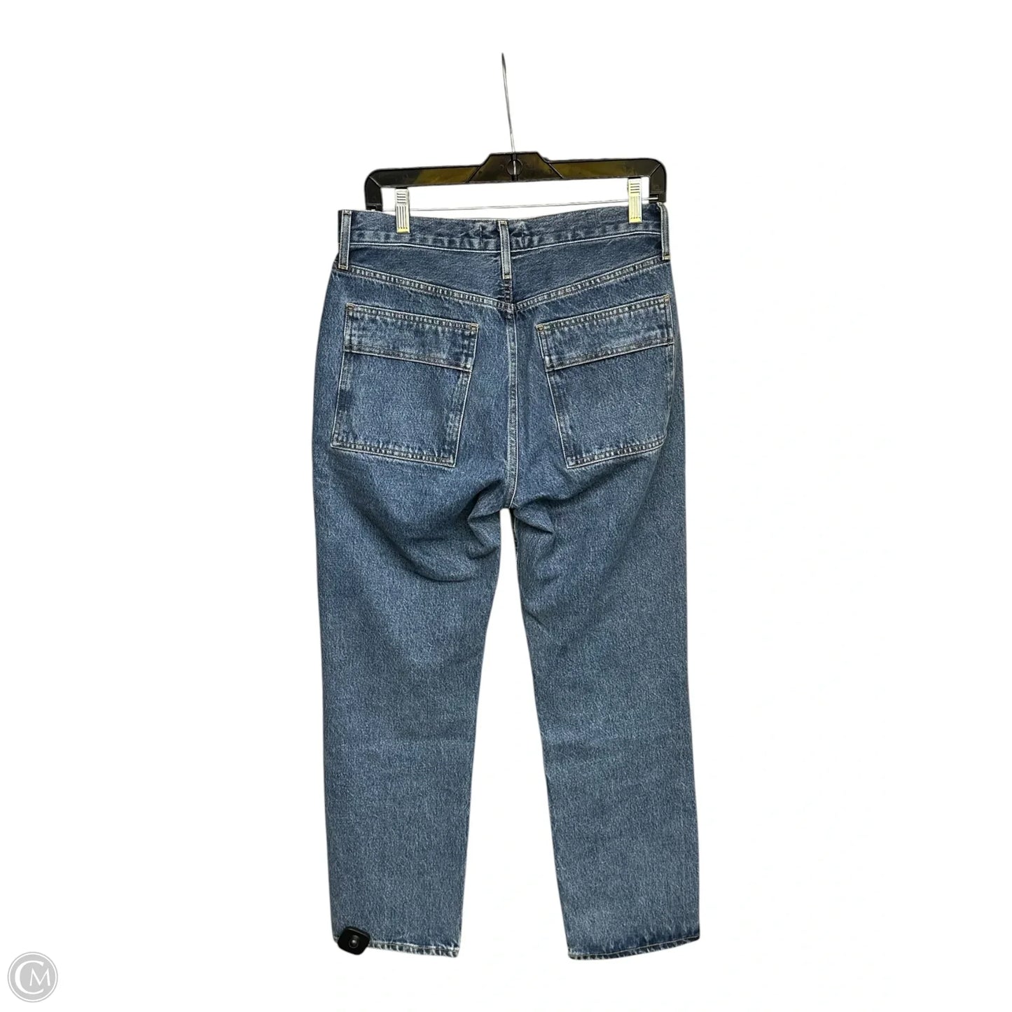 Jeans Straight By Agolde In Blue Denim, Size: 4