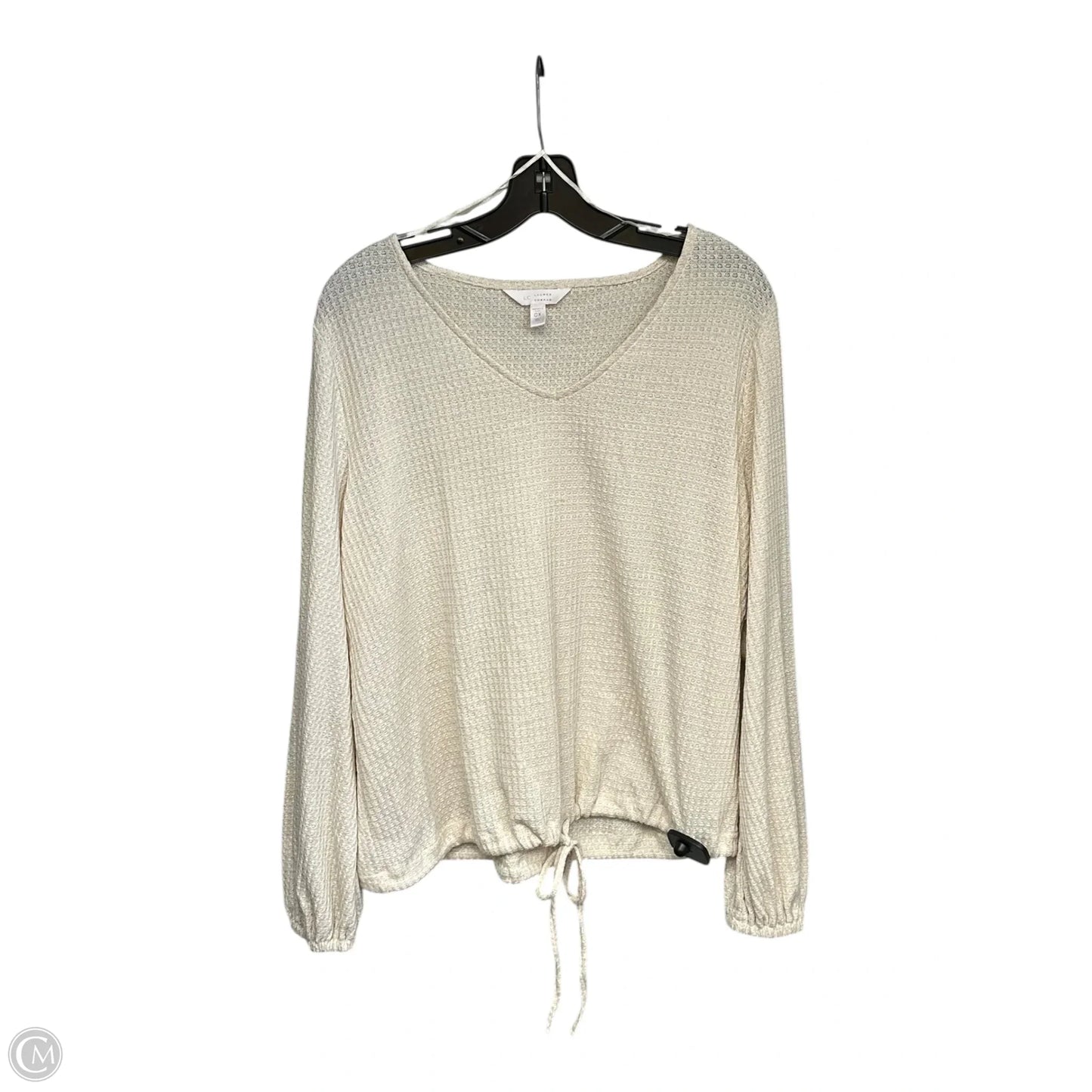Top Long Sleeve By Lc Lauren Conrad In Cream, Size: Xl