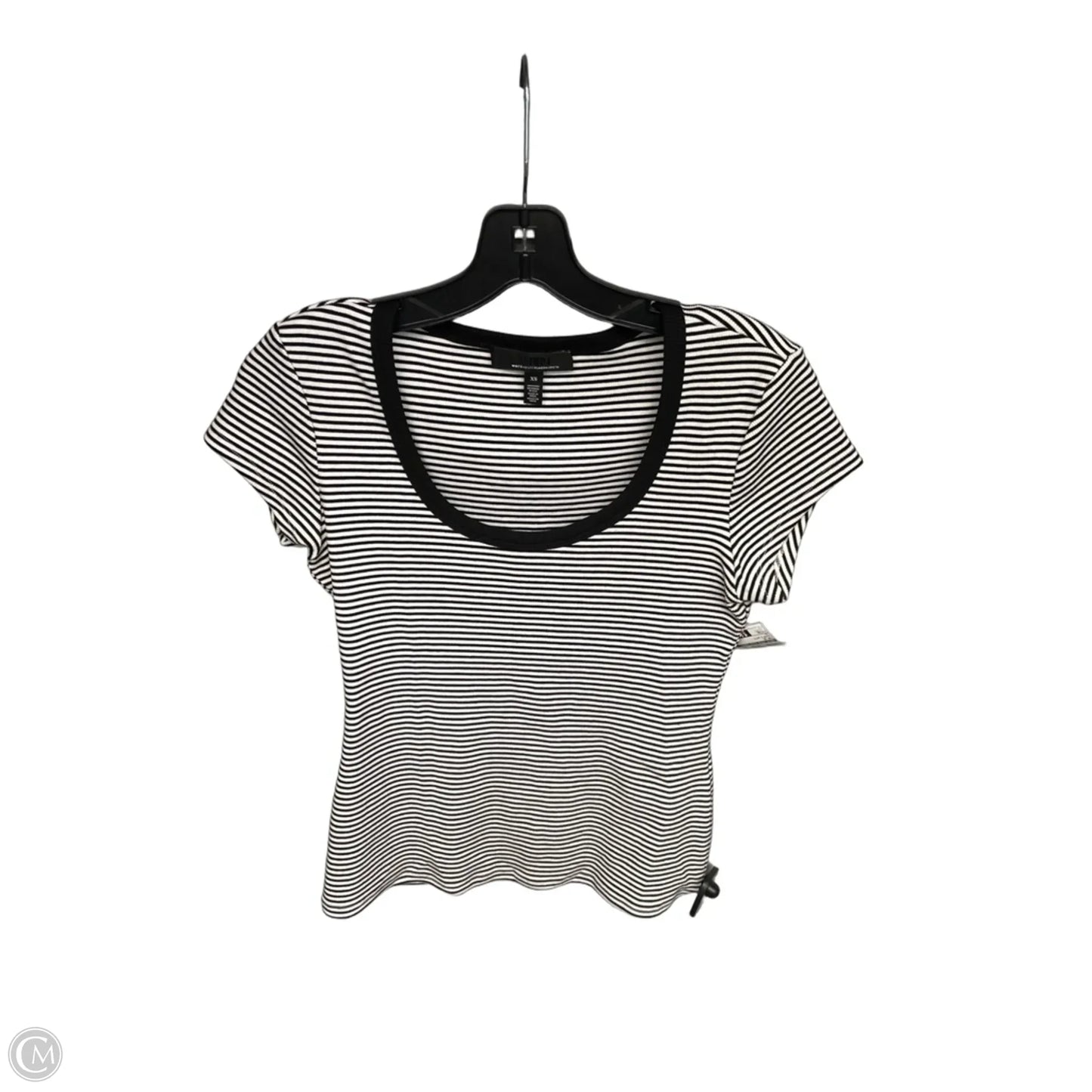 Top Short Sleeve By White House Black Market In Black & White, Size: Xs