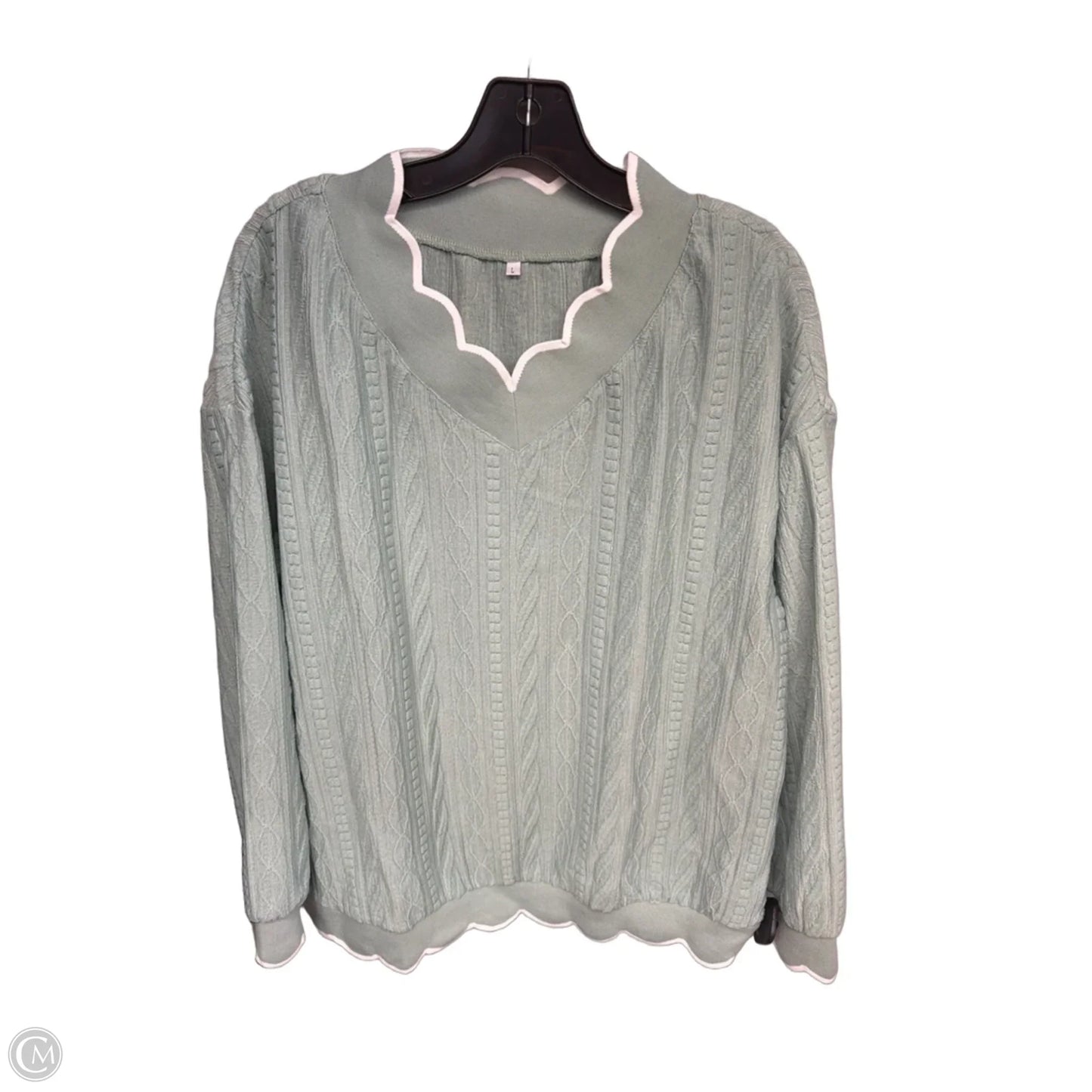 Top Long Sleeve By Clothes Mentor In Green, Size: L