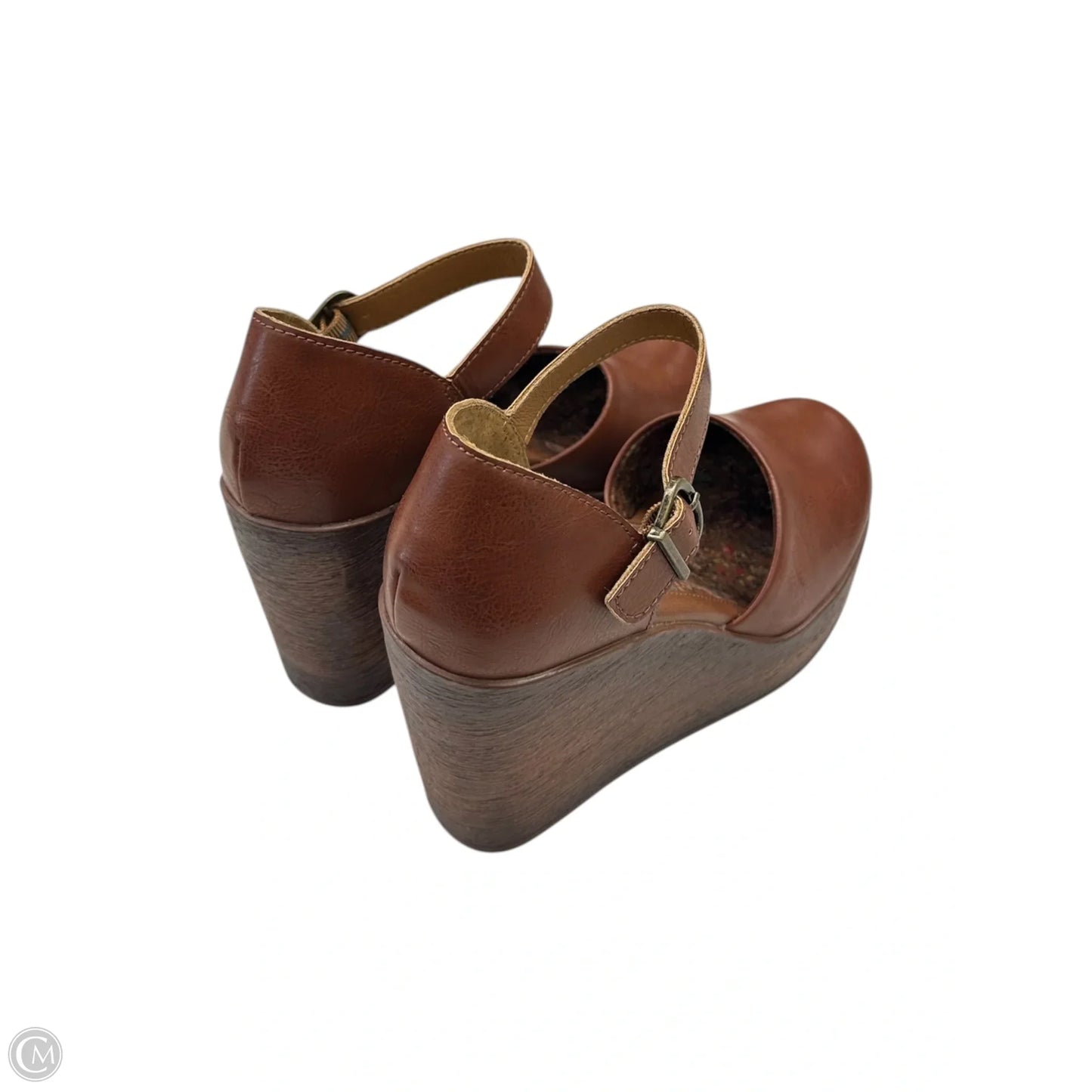 Shoes Heels Wedge By Boc In Brown, Size: 8