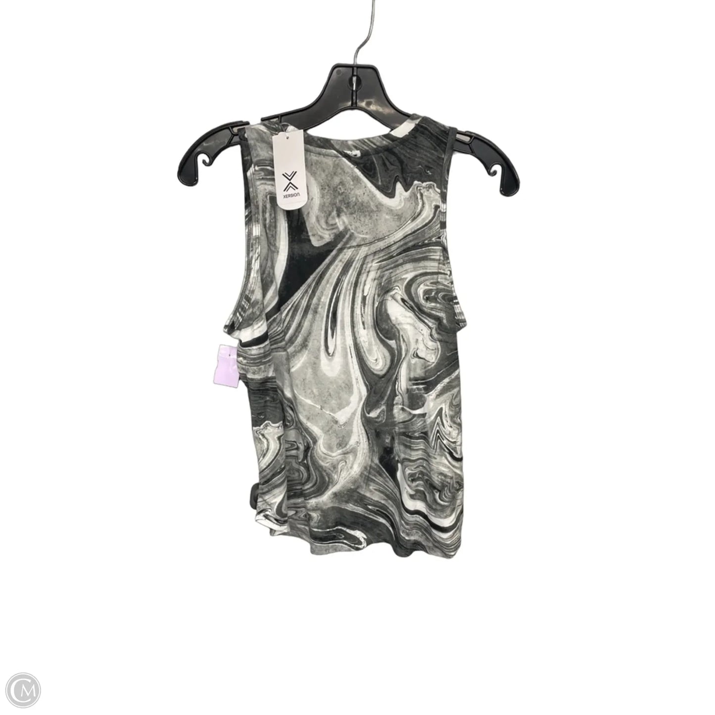 Top Sleeveless By Xersion In Grey & White, Size: Mp